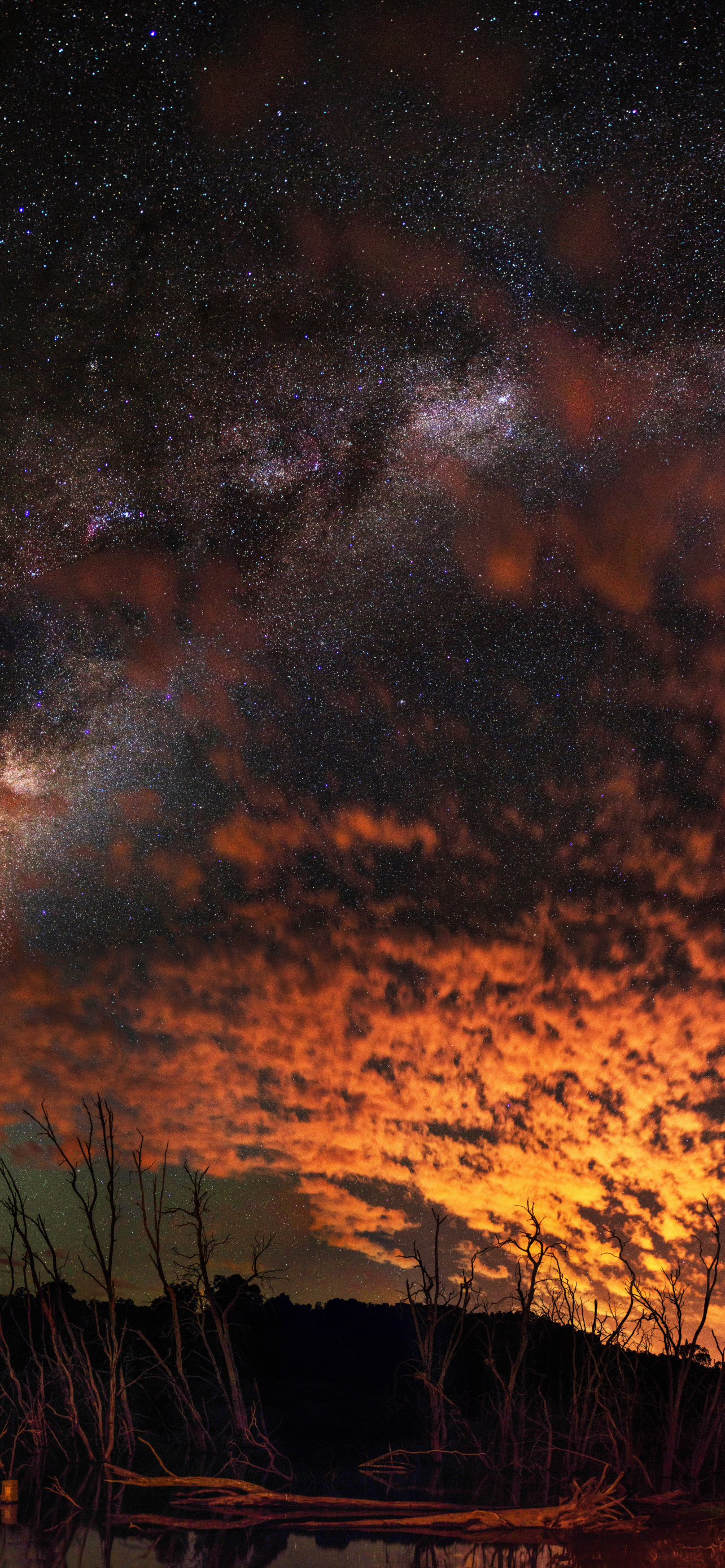 Download mobile wallpaper Sky, Night, Milky Way, Sci Fi for free.