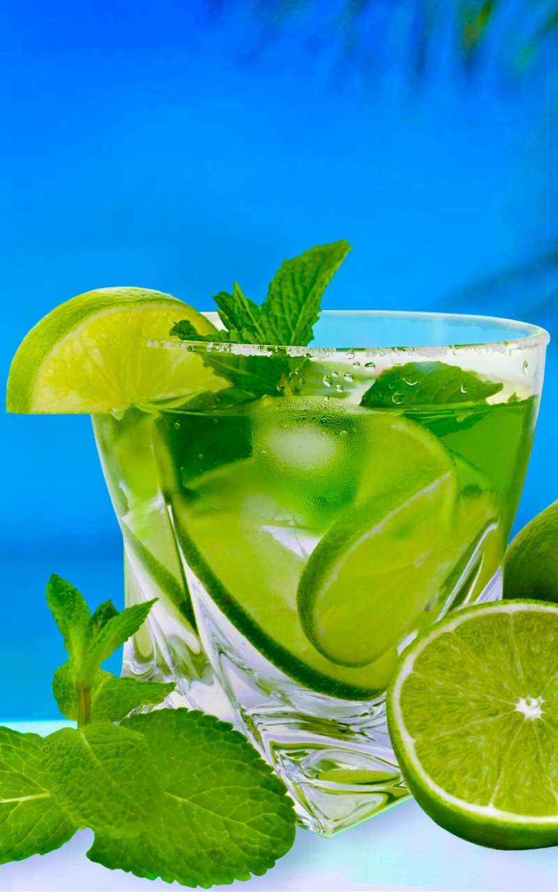food, cocktail, summer, drink, mojito, lime, glass