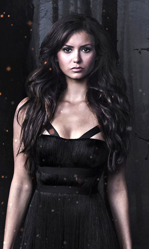 Handy-Wallpaper Vampire Diaries, Fernsehserien, Nina Dobrev kostenlos herunterladen.