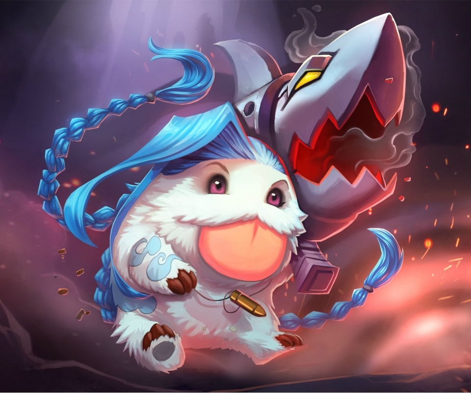 Download mobile wallpaper League Of Legends, Video Game, Jinx (League Of Legends), Poro for free.