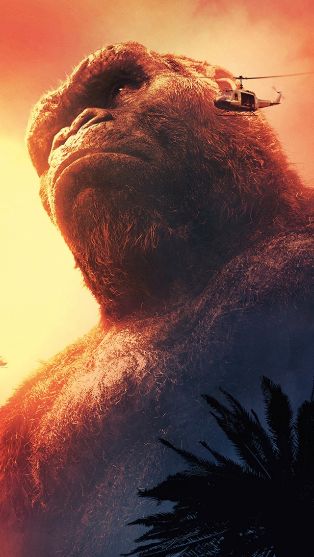 Descarga gratuita de fondo de pantalla para móvil de Gorila, Películas, Kong: La Isla Calavera.