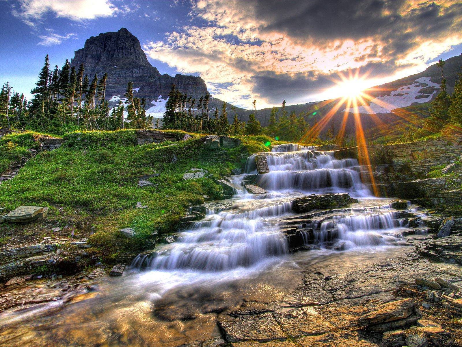 Waterfalls Vertical Background