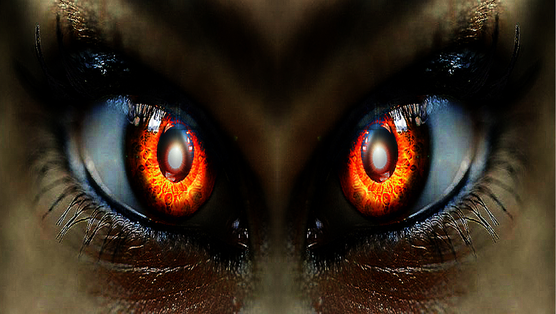 Descarga gratis la imagen Fuego, Oscuro, Ojo, Demonio, Color Naranja) en el escritorio de tu PC
