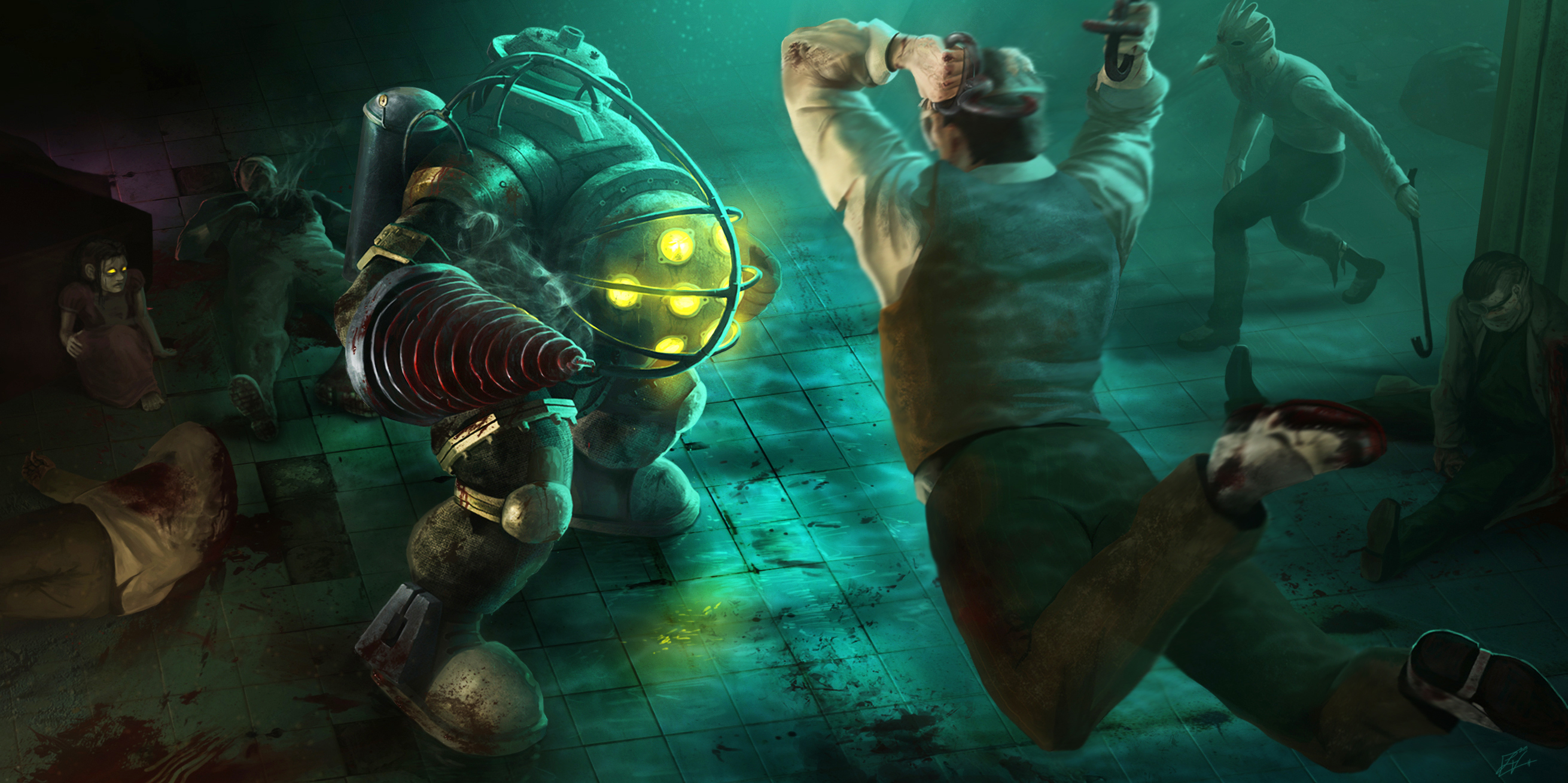 Handy-Wallpaper Bioshock, Computerspiele kostenlos herunterladen.