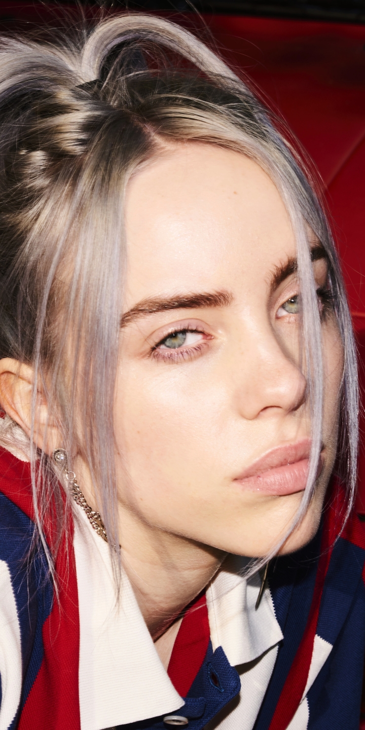 Download mobile wallpaper Music, Singer, Face, American, Billie Eilish for free.