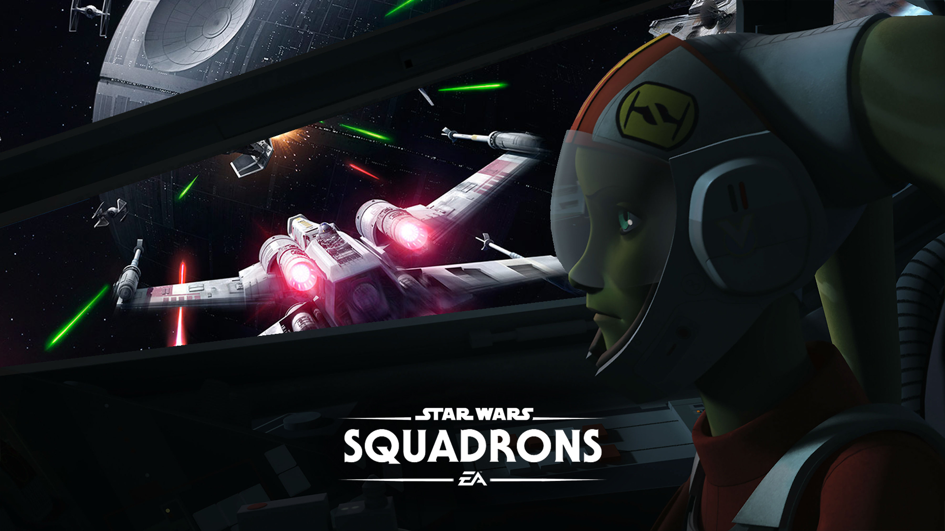 video game, star wars: squadrons, death star, hera syndulla, rebel (star wars), rebel alliance, star wars