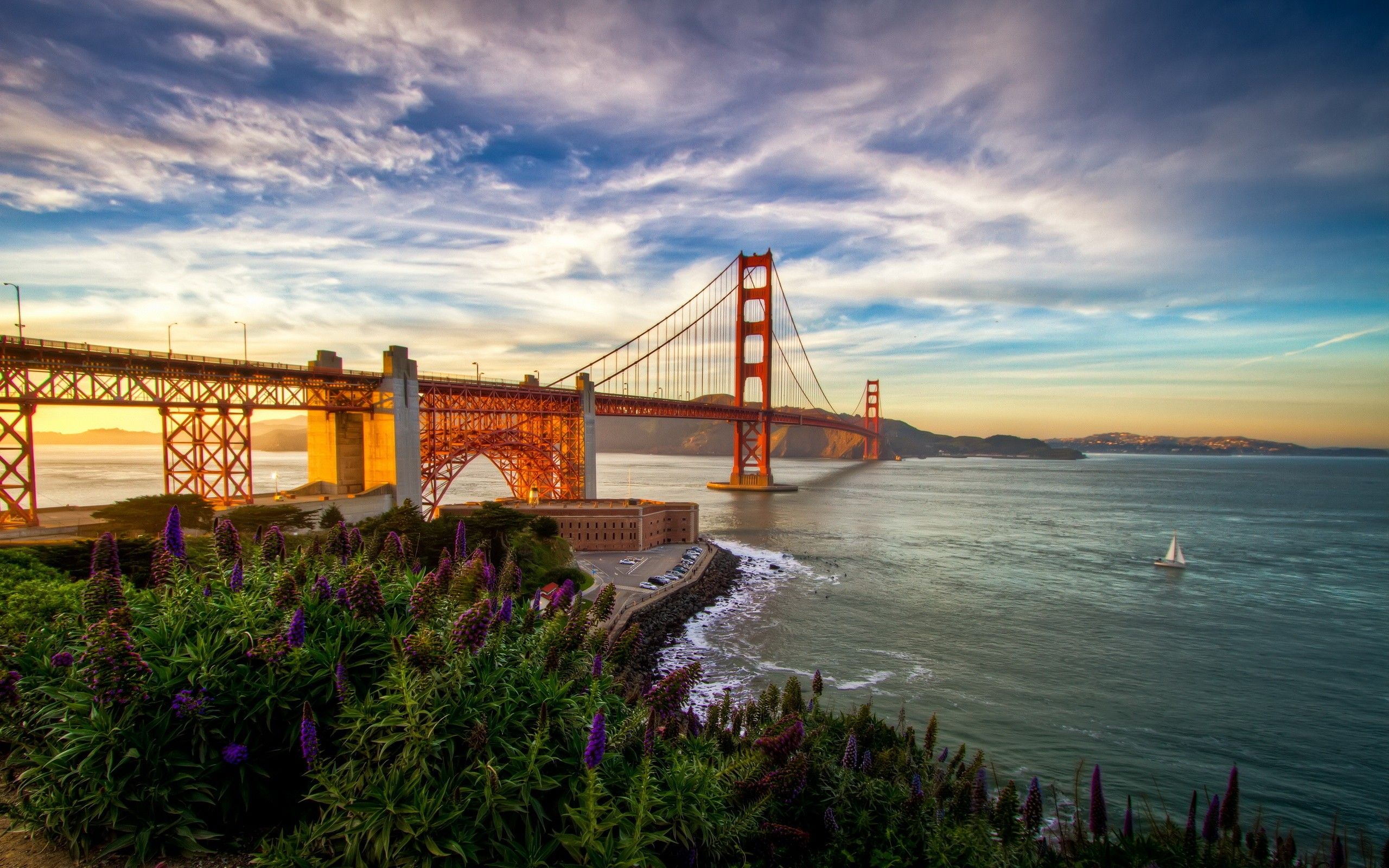 Free download wallpaper Golden Gate, Man Made on your PC desktop