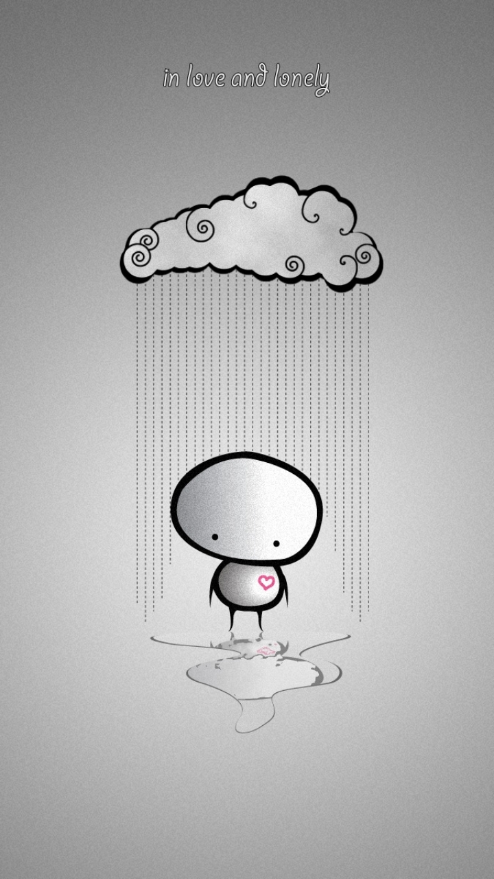 Download mobile wallpaper Love, Sad, Lonely, Mood, Artistic, Cloud, Minimalist for free.