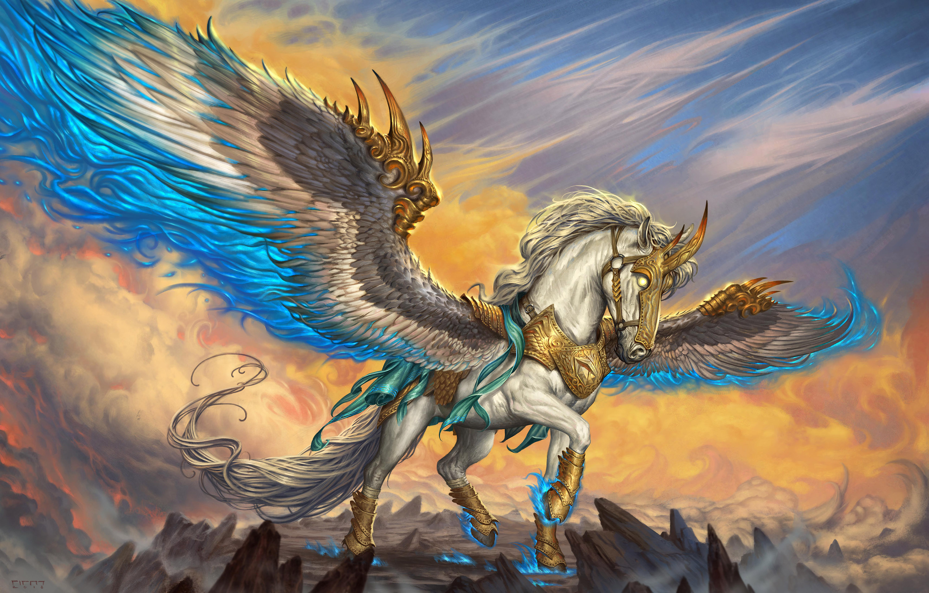 Laden Sie das Fantasie, Pegasus, Fantasietiere-Bild kostenlos auf Ihren PC-Desktop herunter