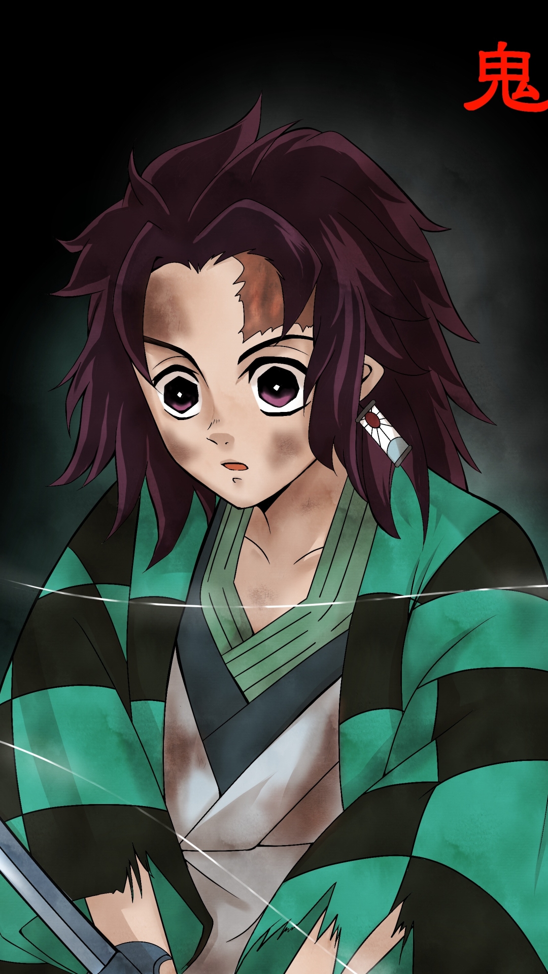 Handy-Wallpaper Animes, Demon Slayer, Tanjiro Kamado kostenlos herunterladen.