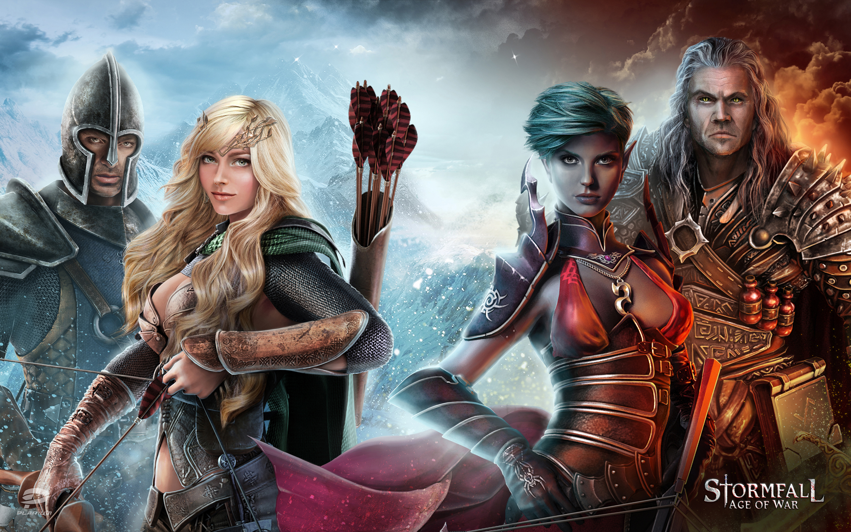 Download mobile wallpaper Warrior, Elf, Video Game, Woman Warrior, Stormfall: Age Of War for free.