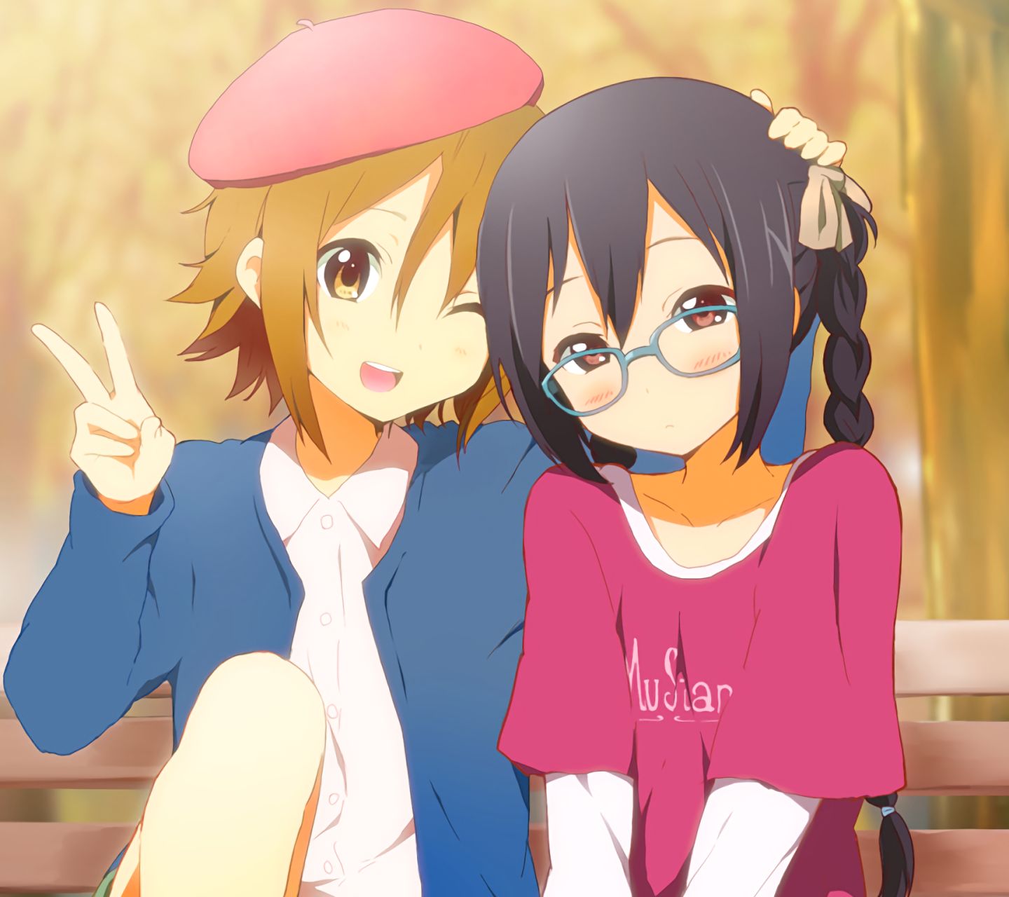 Laden Sie das Animes, K On!, Azusa Nakano, Ritsu Tainaka-Bild kostenlos auf Ihren PC-Desktop herunter