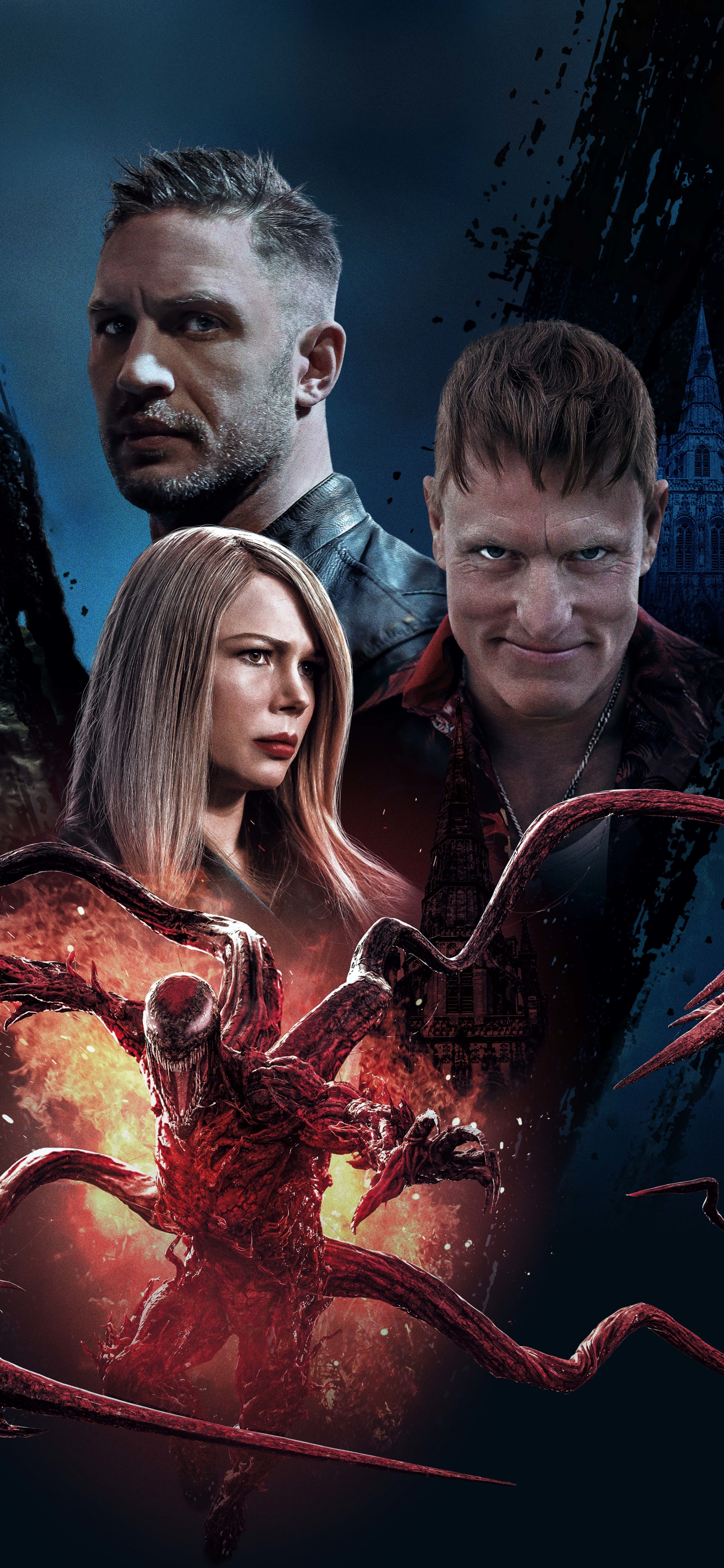Download mobile wallpaper Tom Hardy, Movie, Woody Harrelson, Venom: Let There Be Carnage for free.