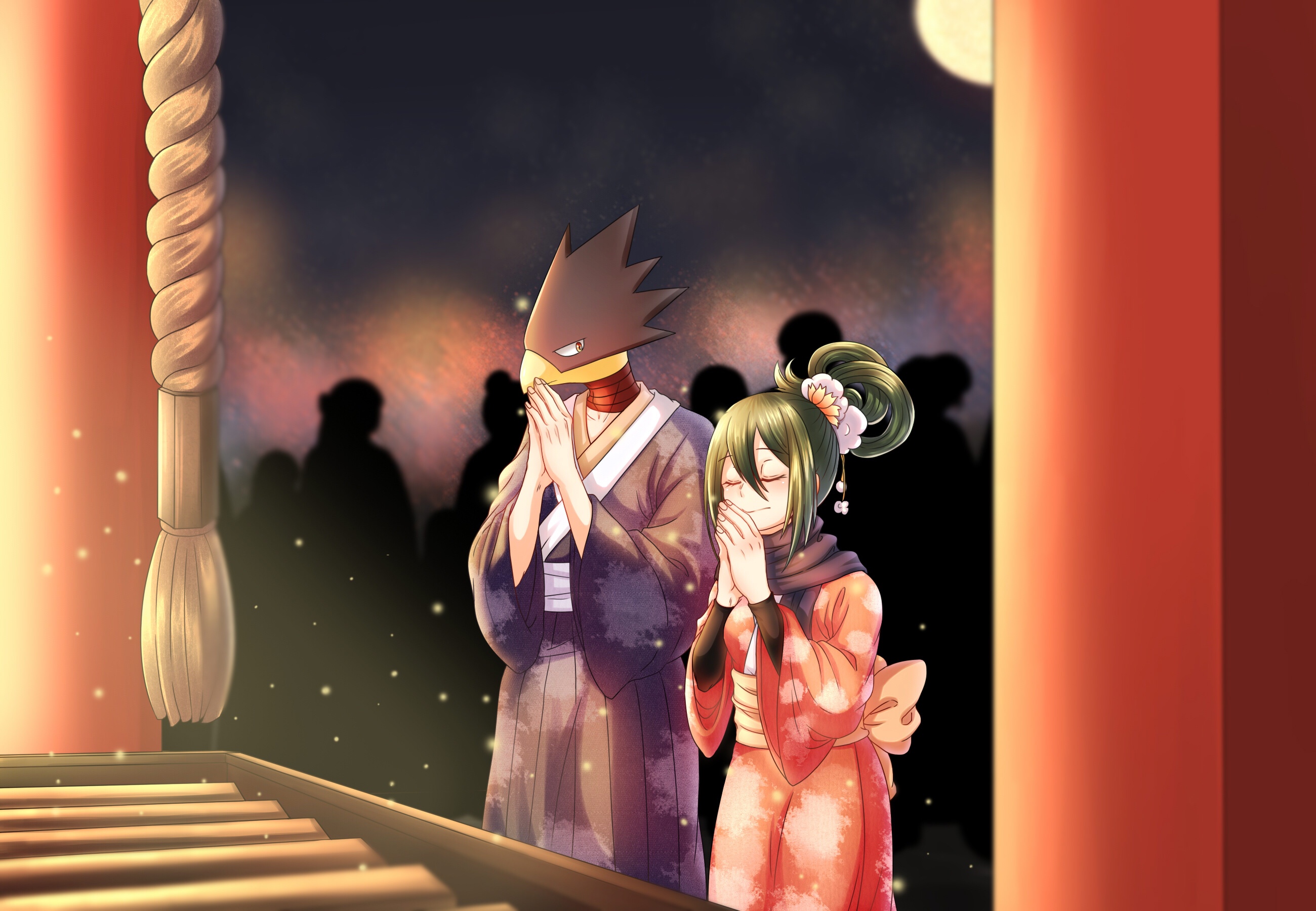 Laden Sie das Animes, Boku No Hero Academia, Tsuyu Asui, Fumikage Tokoyami-Bild kostenlos auf Ihren PC-Desktop herunter