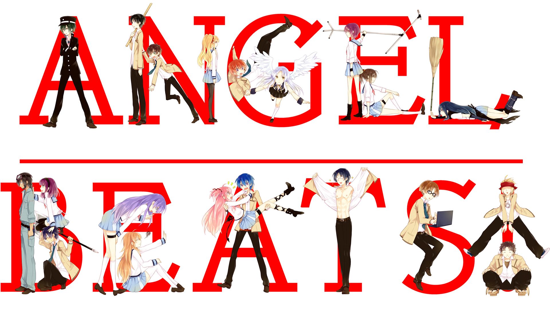 209254 baixar papel de parede anime, angel beats!, ayato naoi, chaa (angel beats!), eri shiina, fujimaki (angel beats!), hinata hideki, hisako (angel beats!), kanade tachibana, masami iwasawa, matsushita (angel beats!), miyuki irie, noda (angel beats!), ooyama (angel beats!), shiori sekine, takamatsu (angel beats!), takeyama (angel beats!), tk (angel beats!), yui (batidas de anjo!), yuri nakamura, yusa (angel beats!), yuzuru otonashi - protetores de tela e imagens gratuitamente