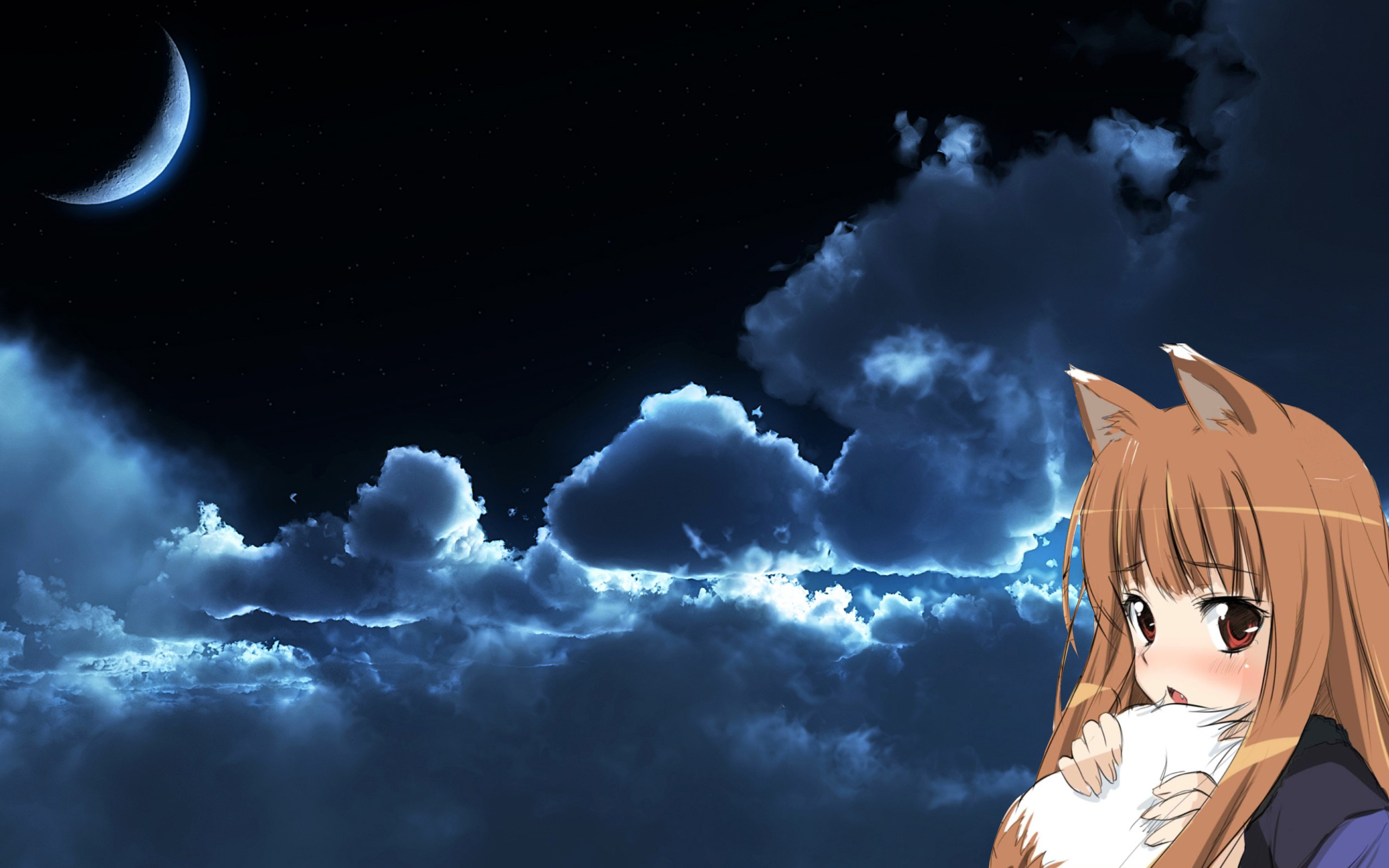 anime, spice and wolf, holo (spice & wolf), romantic HD wallpaper