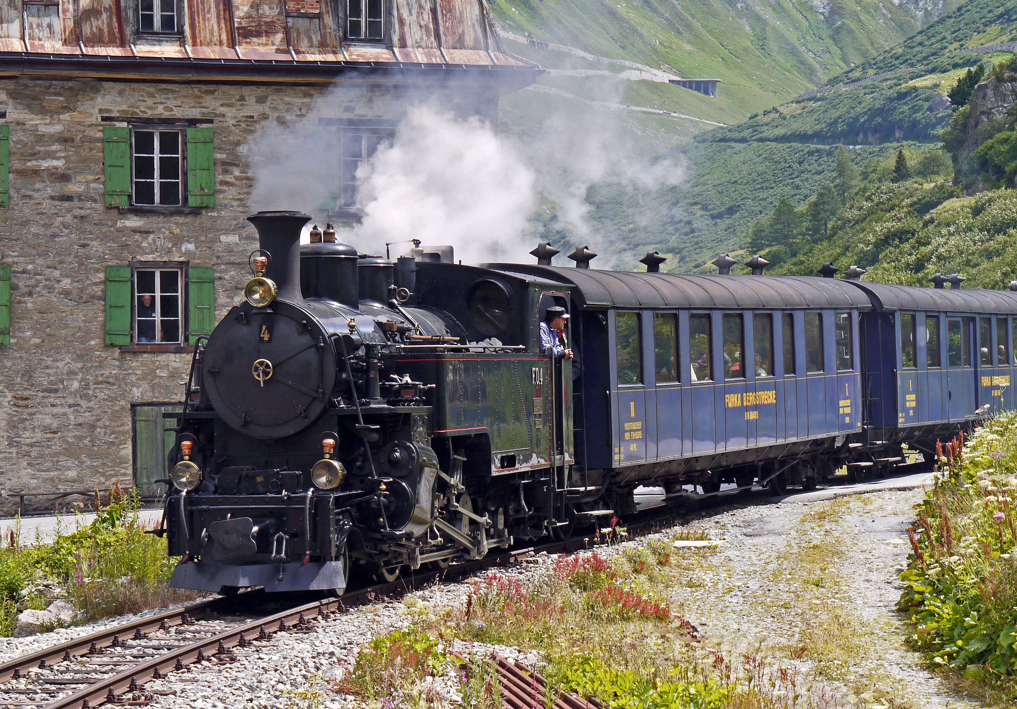 Download mobile wallpaper Switzerland, Train, Locomotive, Vehicles, Steam Train for free.