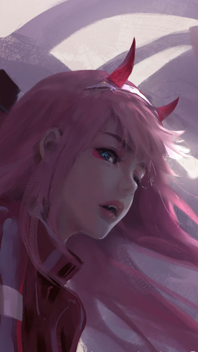 Handy-Wallpaper Animes, Darling In The Franxx, Zero Two (Liebling Im Franxx) kostenlos herunterladen.