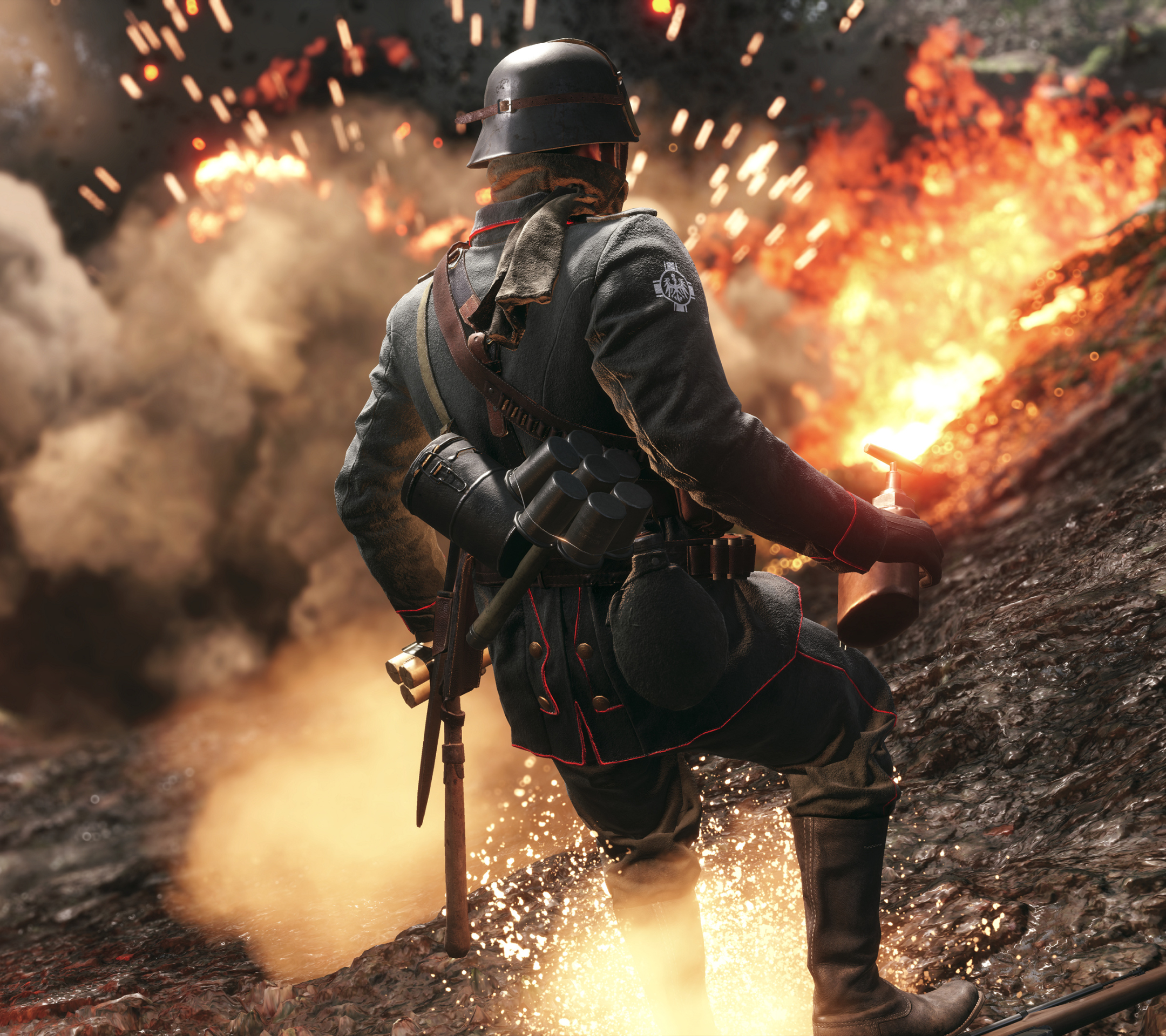 Baixe gratuitamente a imagem Campo De Batalha, Explosão, Soldado, Videogame, Battlefield 1 na área de trabalho do seu PC