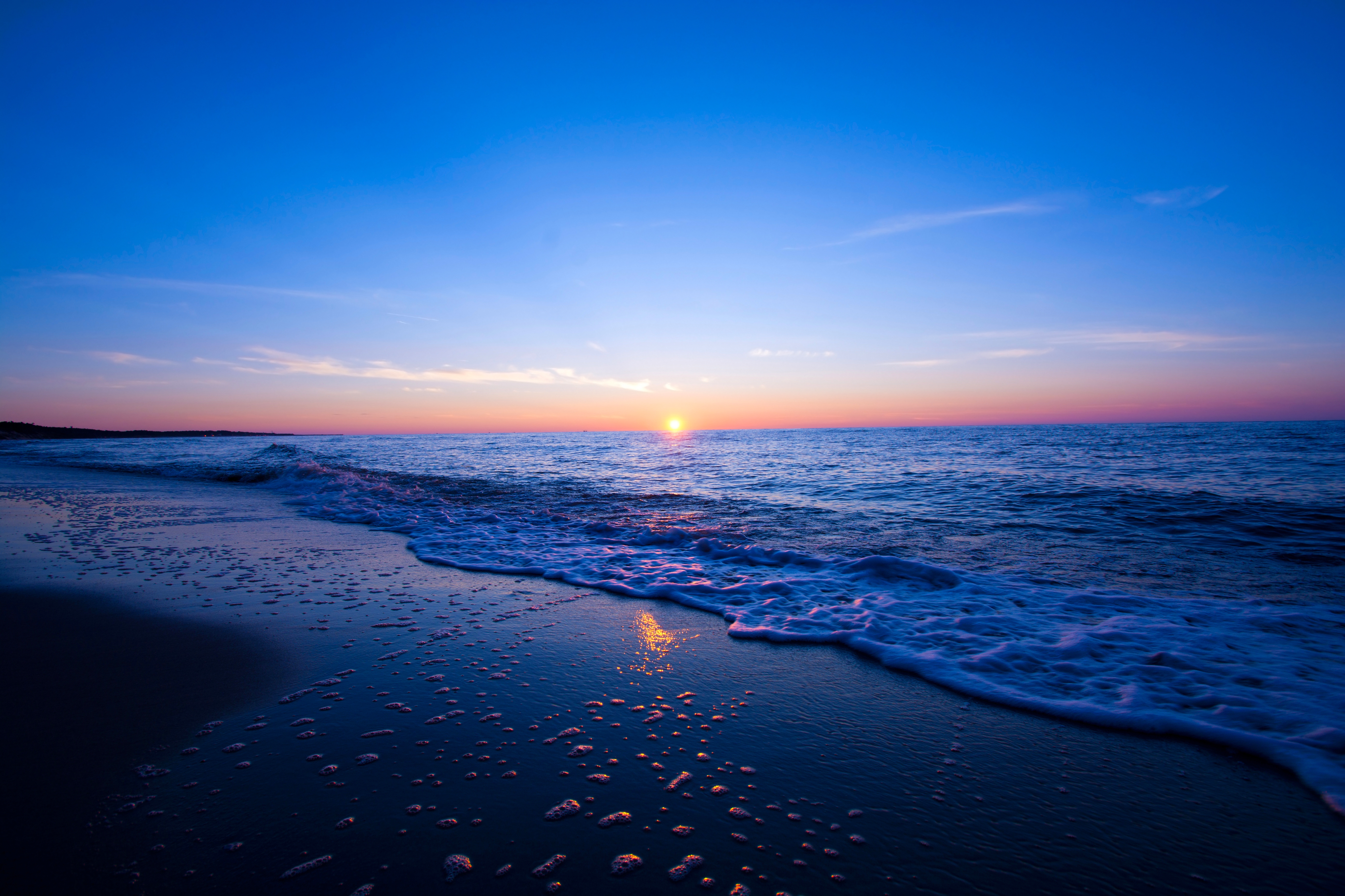 Free download wallpaper Sunset, Beach, Ocean, Earth on your PC desktop