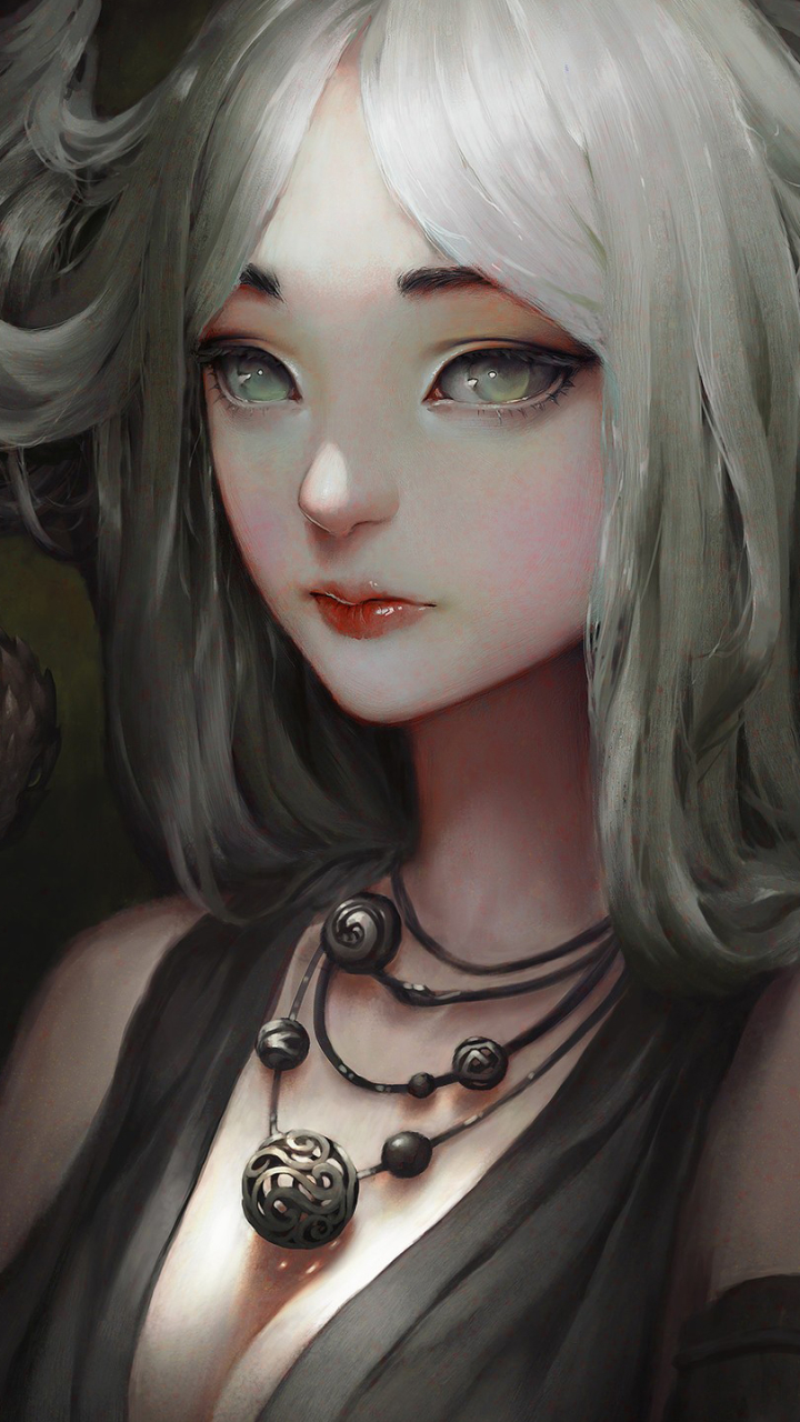 Download mobile wallpaper Fantasy, Women, White Hair for free.