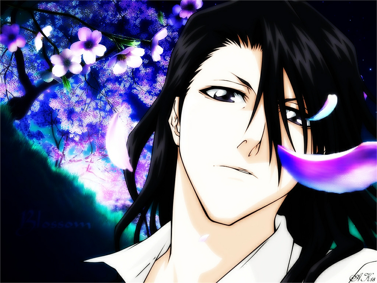 Handy-Wallpaper Bleach, Animes, Byakuya Kuchiki kostenlos herunterladen.