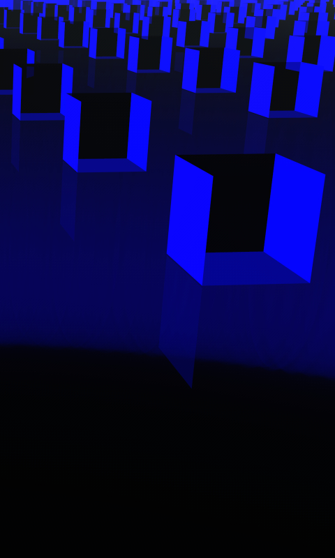 無料モバイル壁紙3D, 青い, 概要, キューブ, Cgをダウンロードします。