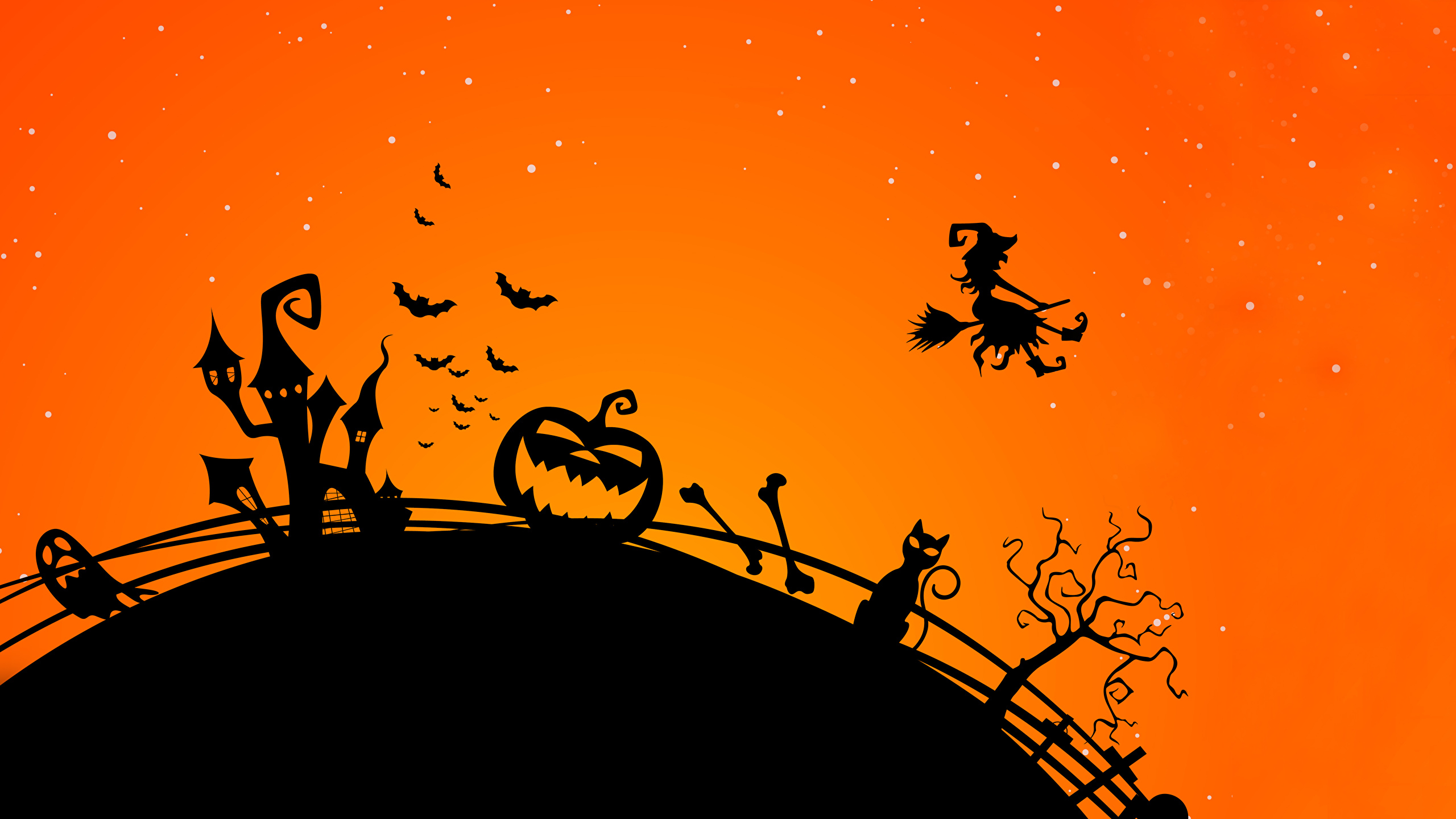 Скачать картинку Хэллоуин, Фонарь Джека, Ведьма, Праздничные в телефон бесплатно.