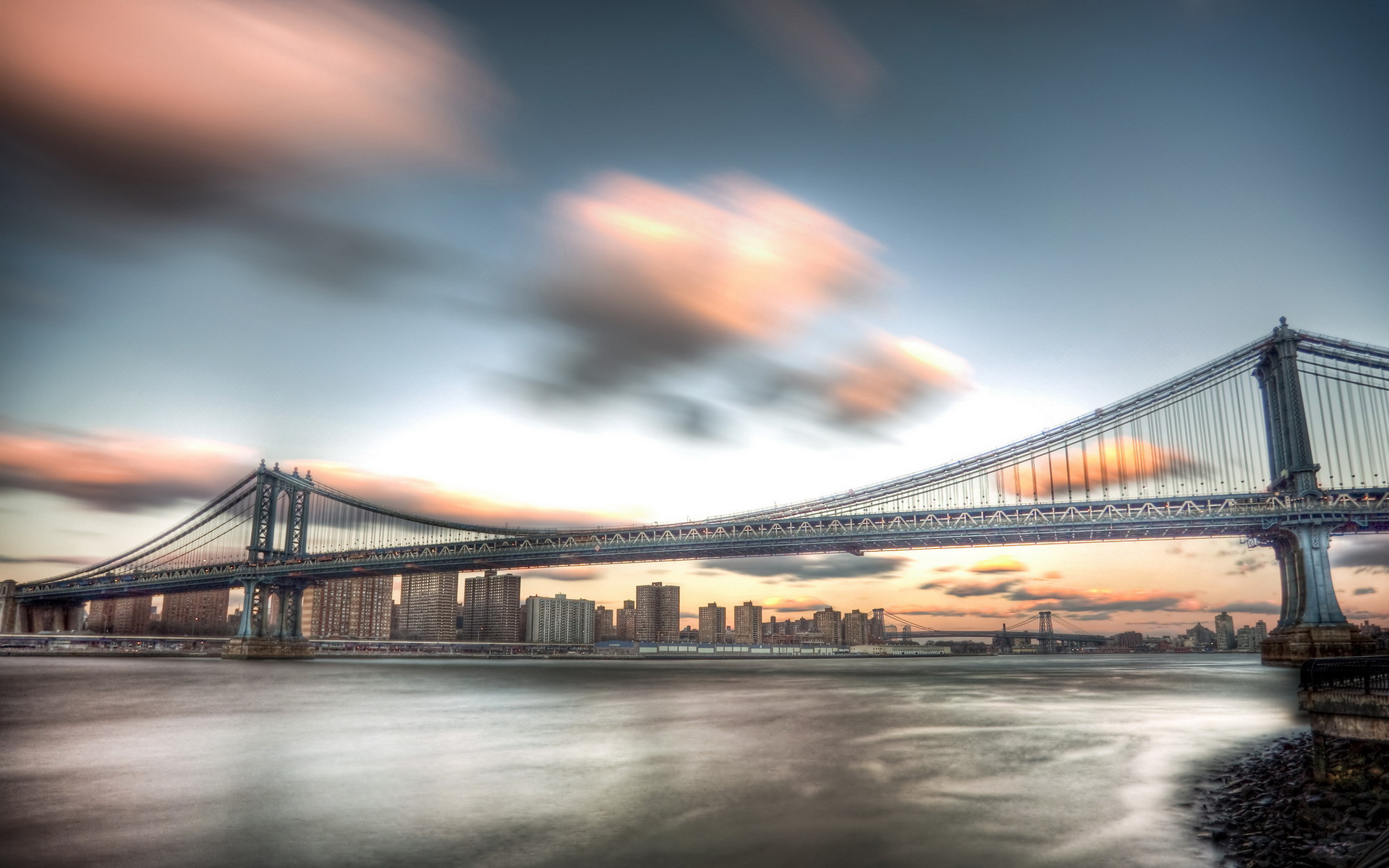 Téléchargez gratuitement l'image New York, Pont De Manhattan, Des Ponts, Construction Humaine sur le bureau de votre PC
