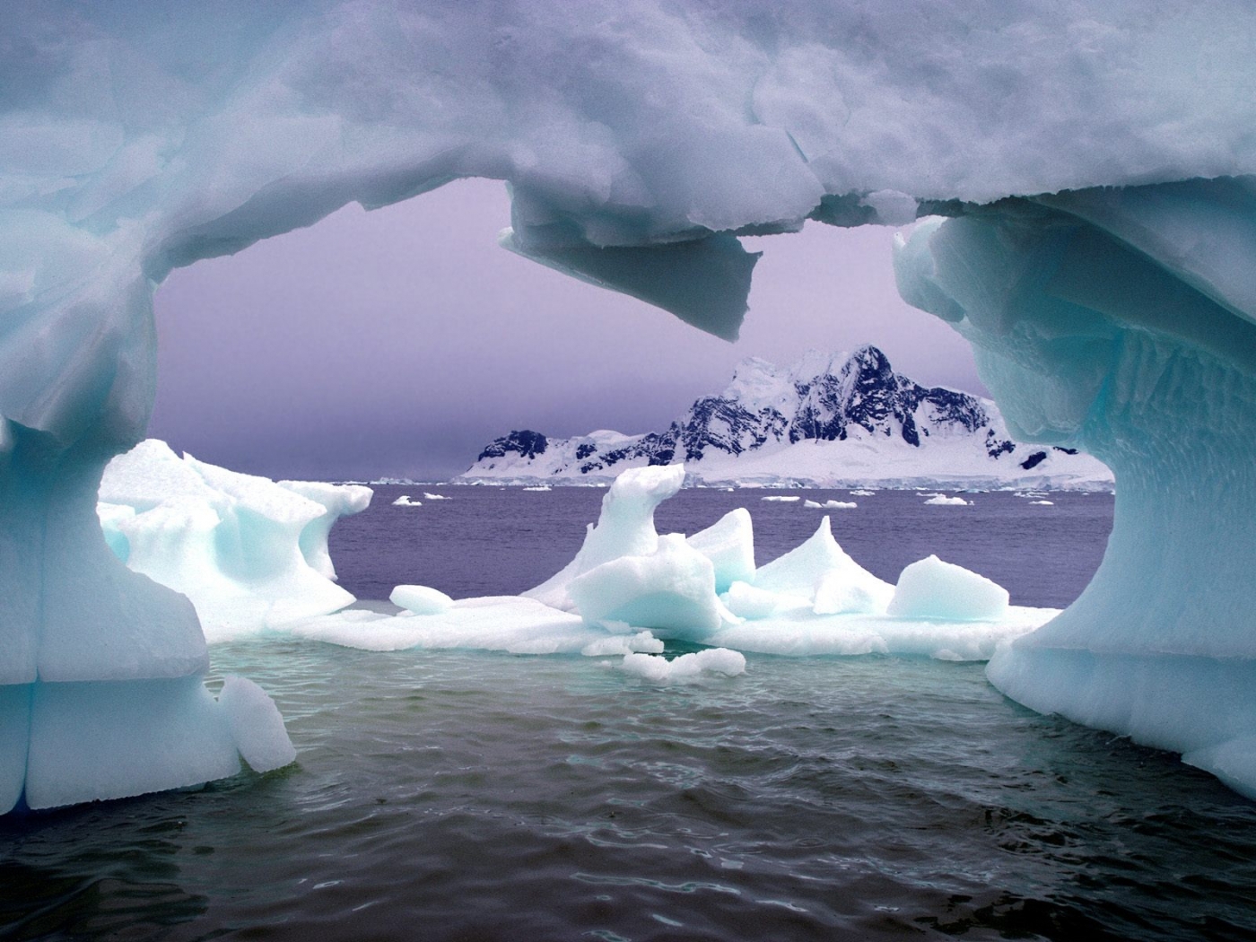 34012 baixar imagens paisagem, mar, icebergs, azul - papéis de parede e protetores de tela gratuitamente