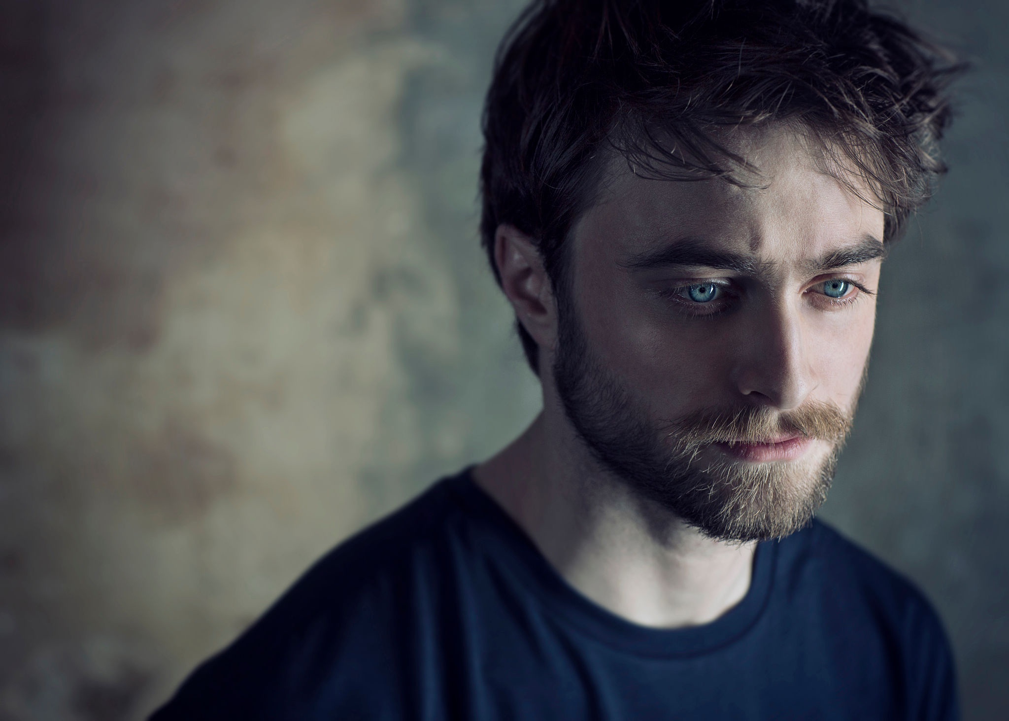 Download mobile wallpaper Daniel Radcliffe, Beard, English, Blue Eyes, Celebrity, Actor for free.