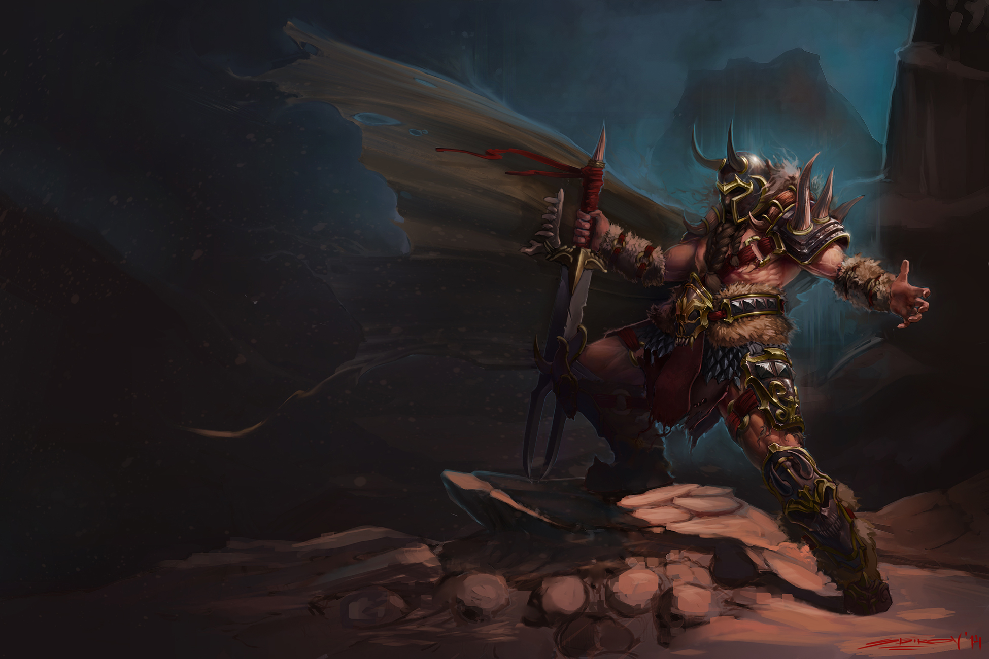 Free download wallpaper Fantasy, Warrior on your PC desktop