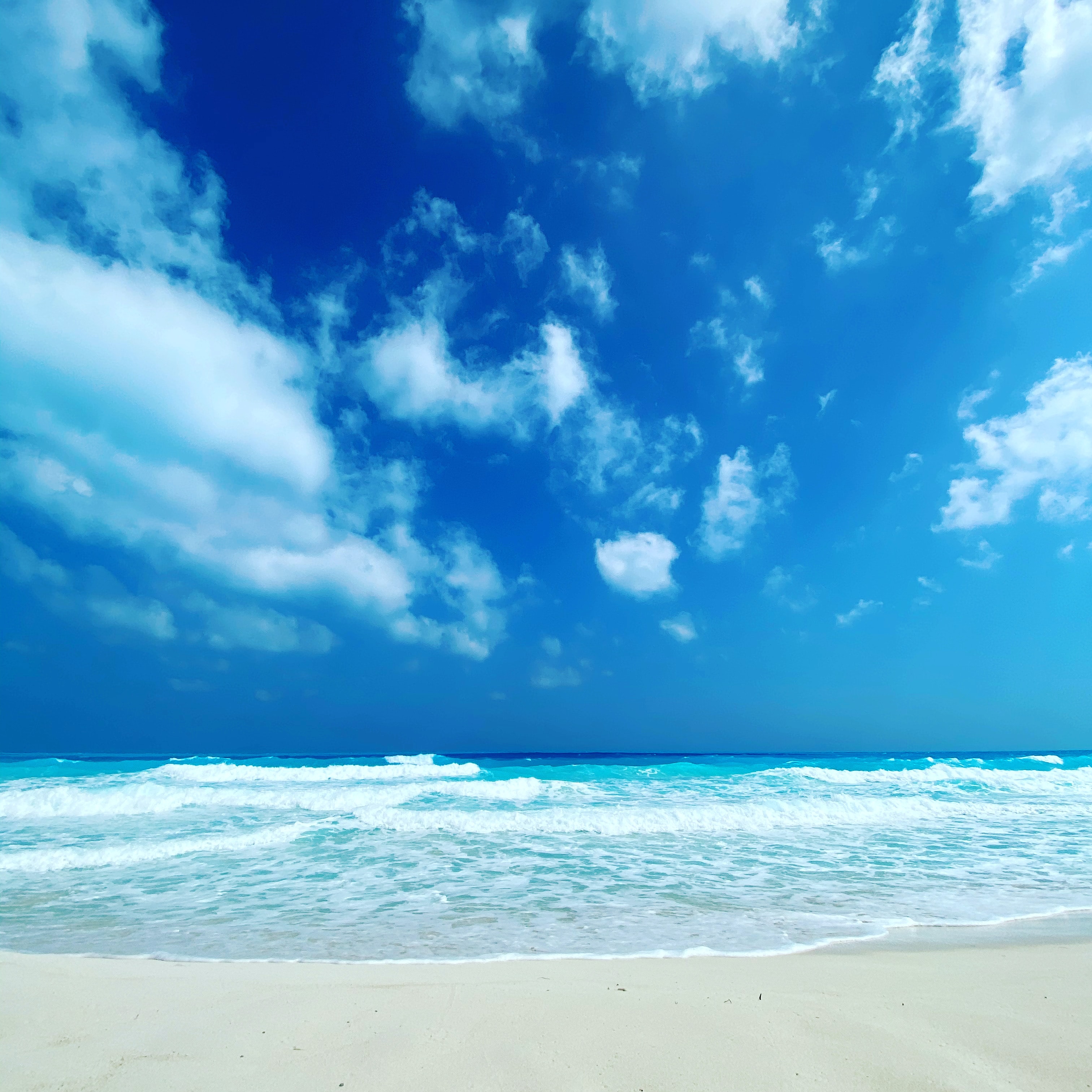 sea, nature, sky, clouds, beach, horizon, coast lock screen backgrounds