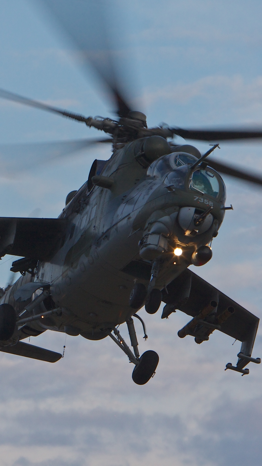 Download mobile wallpaper Helicopter, Military, Mil Mi 24, Attack Helicopter, Military Helicopters for free.