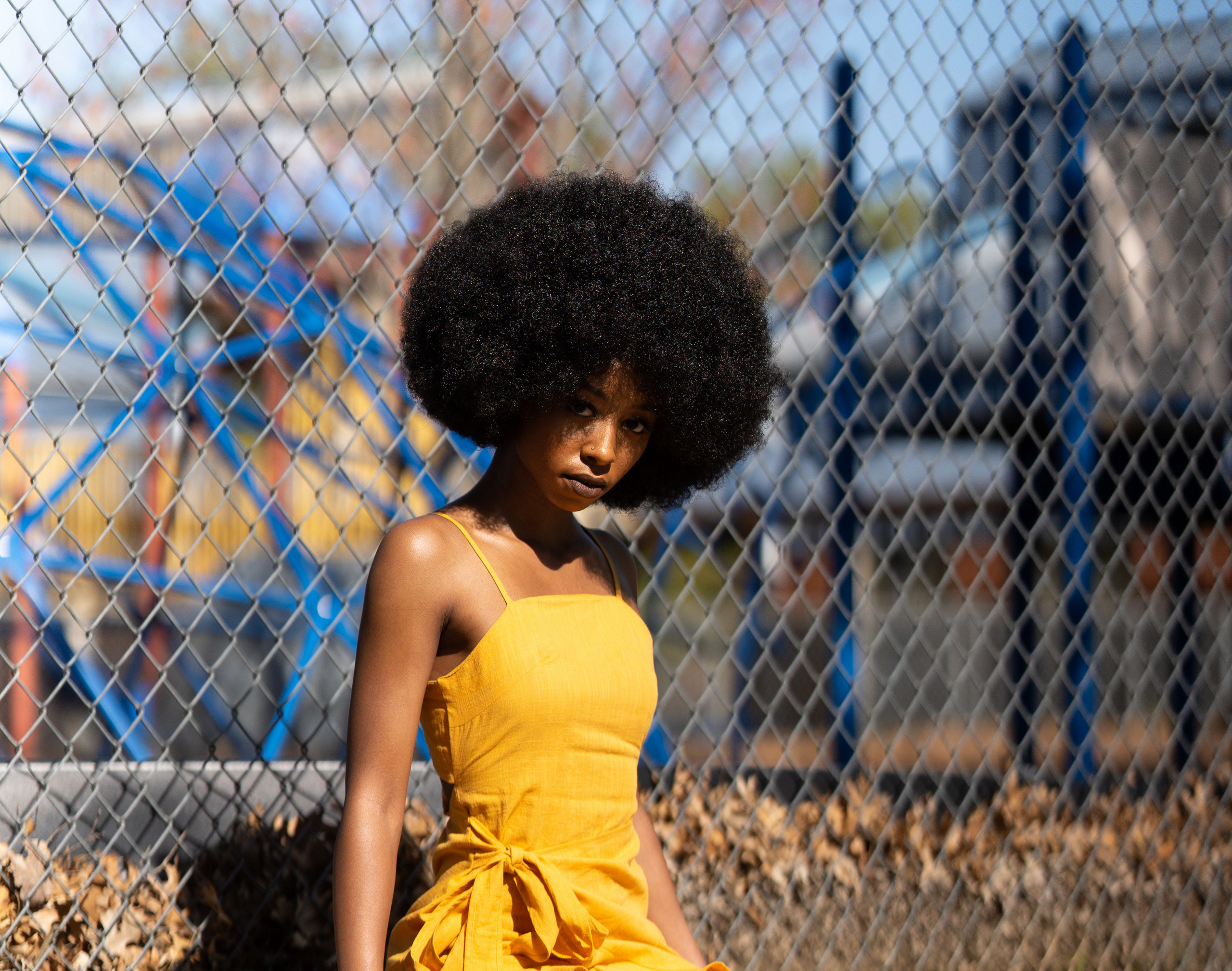 Download mobile wallpaper Model, Women, Yellow Dress, Black Hair for free.