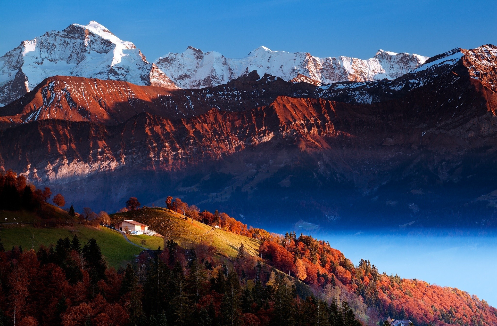 Handy-Wallpaper Berge, Herbst, Gebirge, Erde/natur kostenlos herunterladen.
