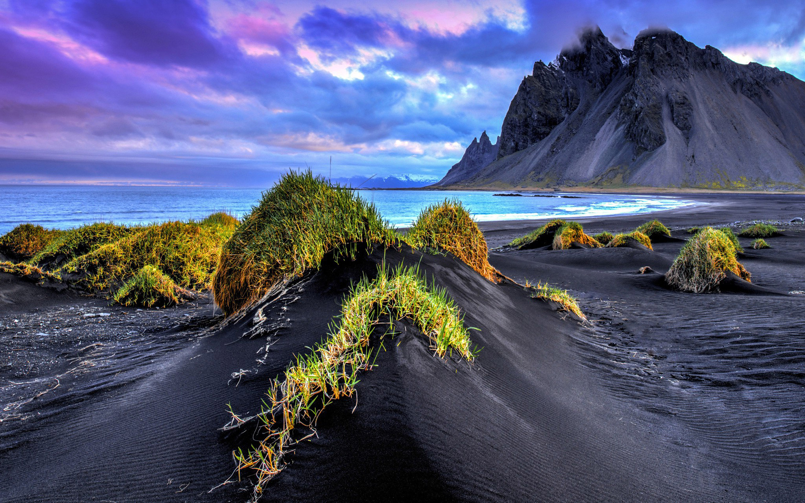 391609壁紙のダウンロード地球, ヴェストラホルン, アイスランド, 山, 海洋, 砂, ヴェストラホルン山, 山岳-スクリーンセーバーと写真を無料で