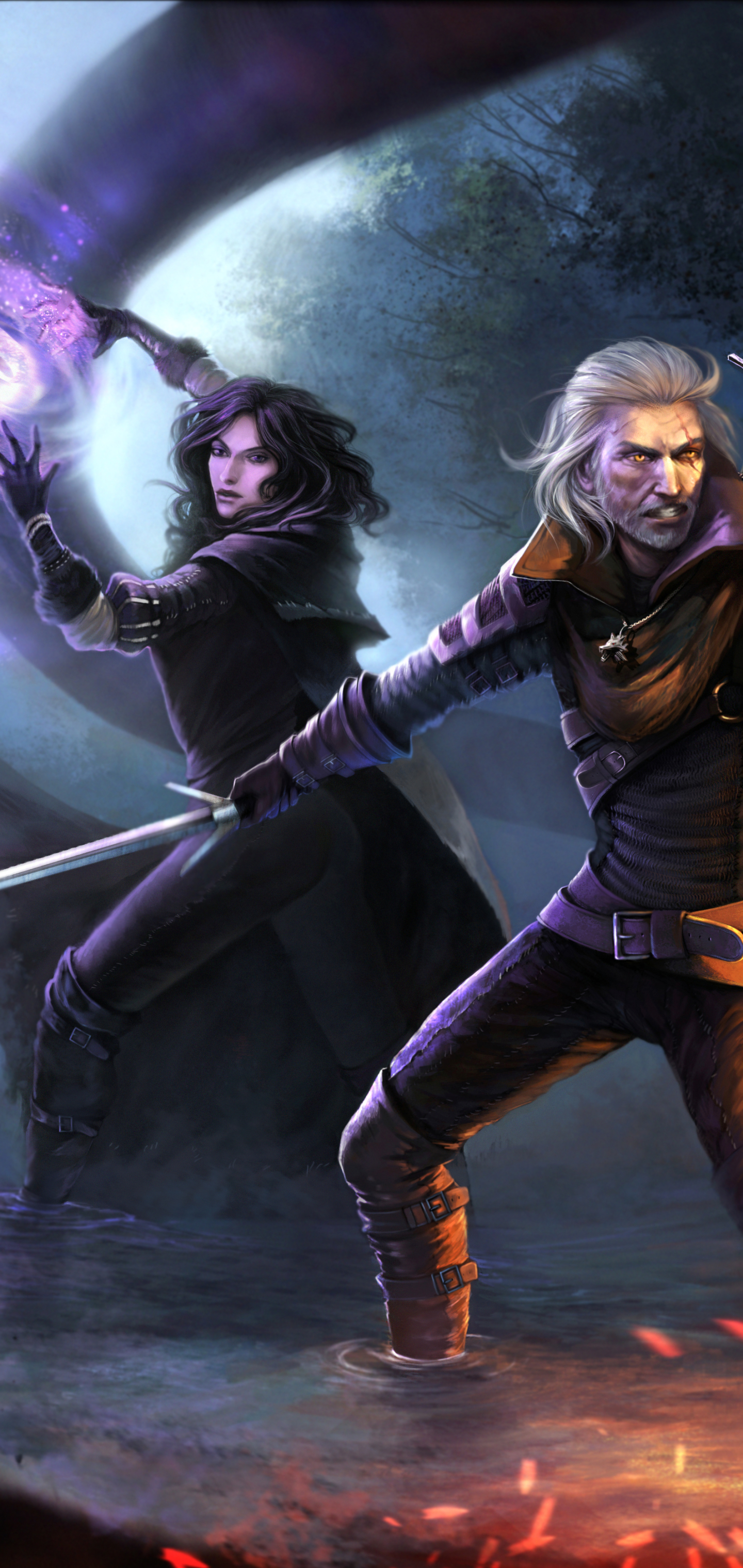 Laden Sie das Computerspiele, Der Hexer, Geralt Von Riva, The Witcher 3: Wild Hunt, Yennefer Von Vengerberg-Bild kostenlos auf Ihren PC-Desktop herunter