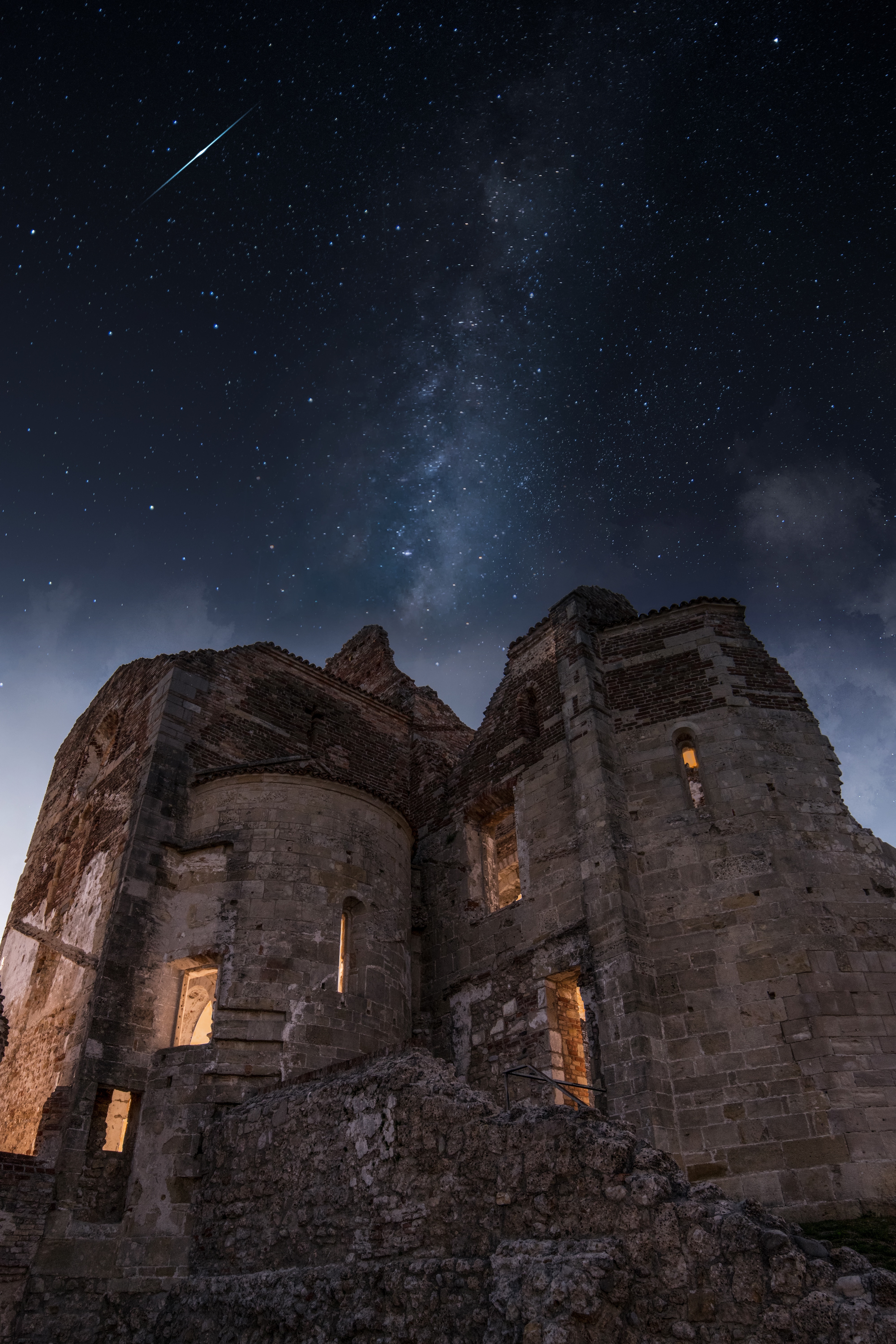 nature, ruin, architecture, italy, starry sky, ruins, veneto cell phone wallpapers
