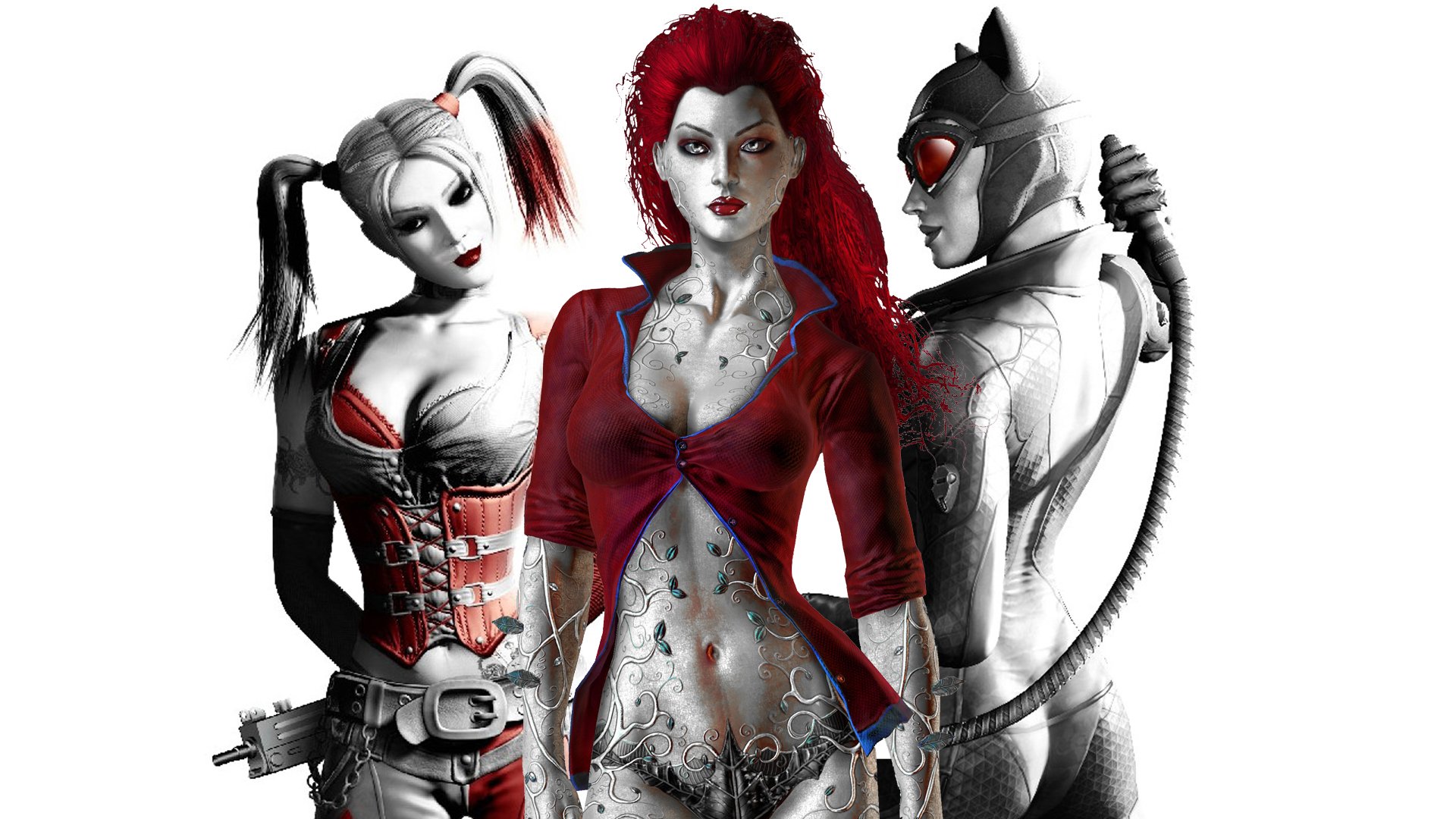 359747 baixar papel de parede videogame, batman: arkham city, mulher gato, harley quinn, hera venenosa, homem morcego - protetores de tela e imagens gratuitamente