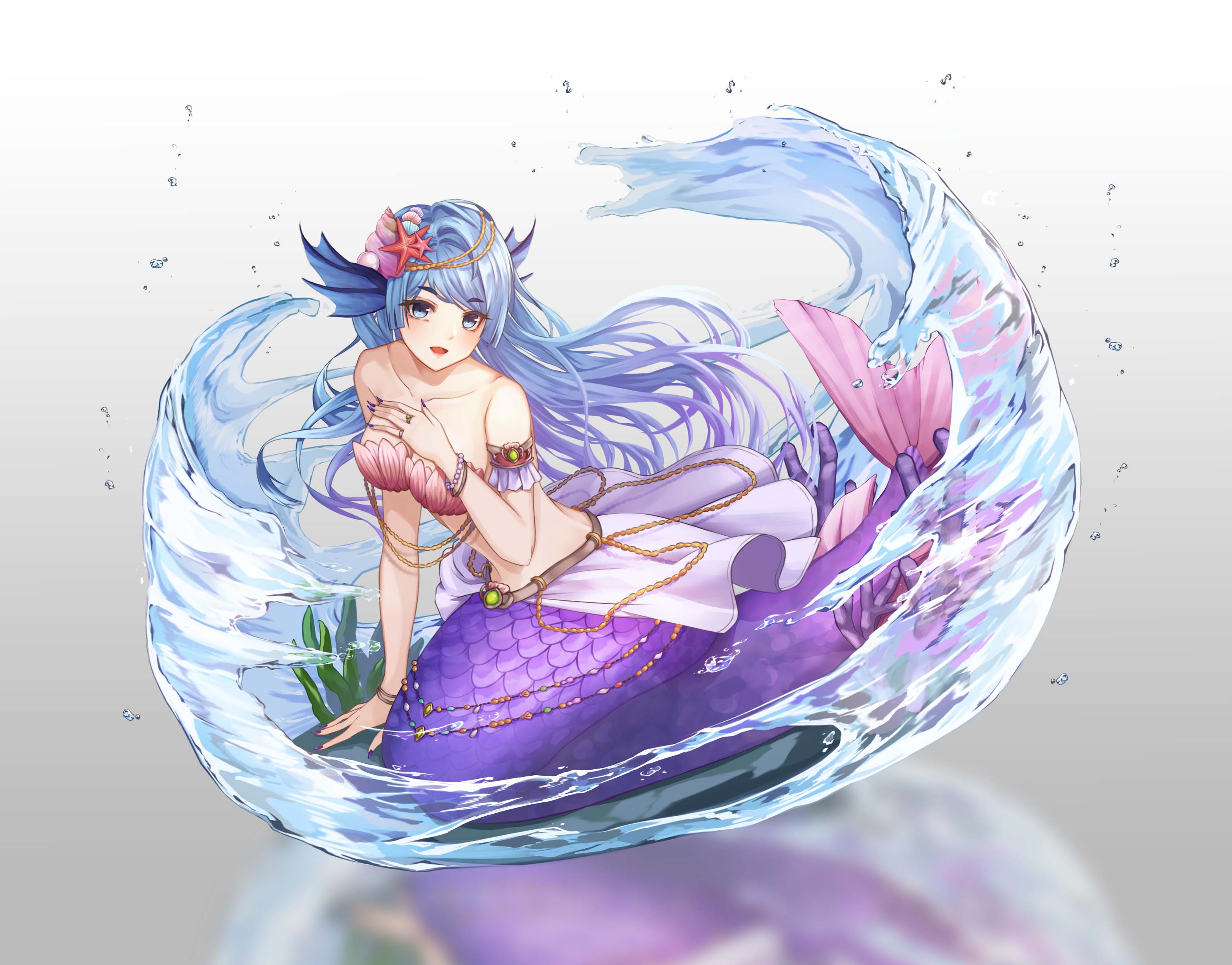 Download mobile wallpaper Anime, Original, Mermaid for free.