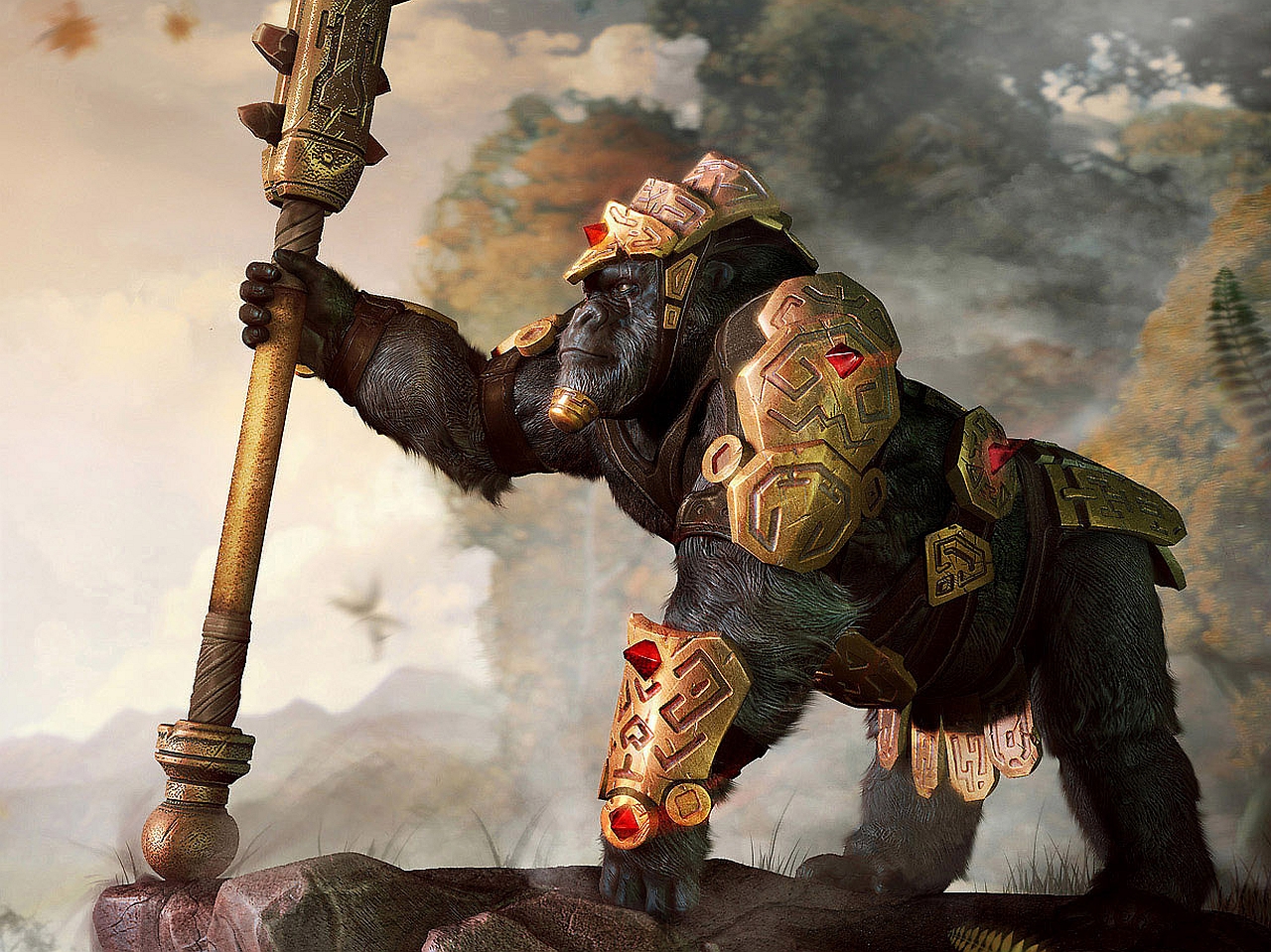 Free download wallpaper Fantasy, Gorilla, Creature on your PC desktop