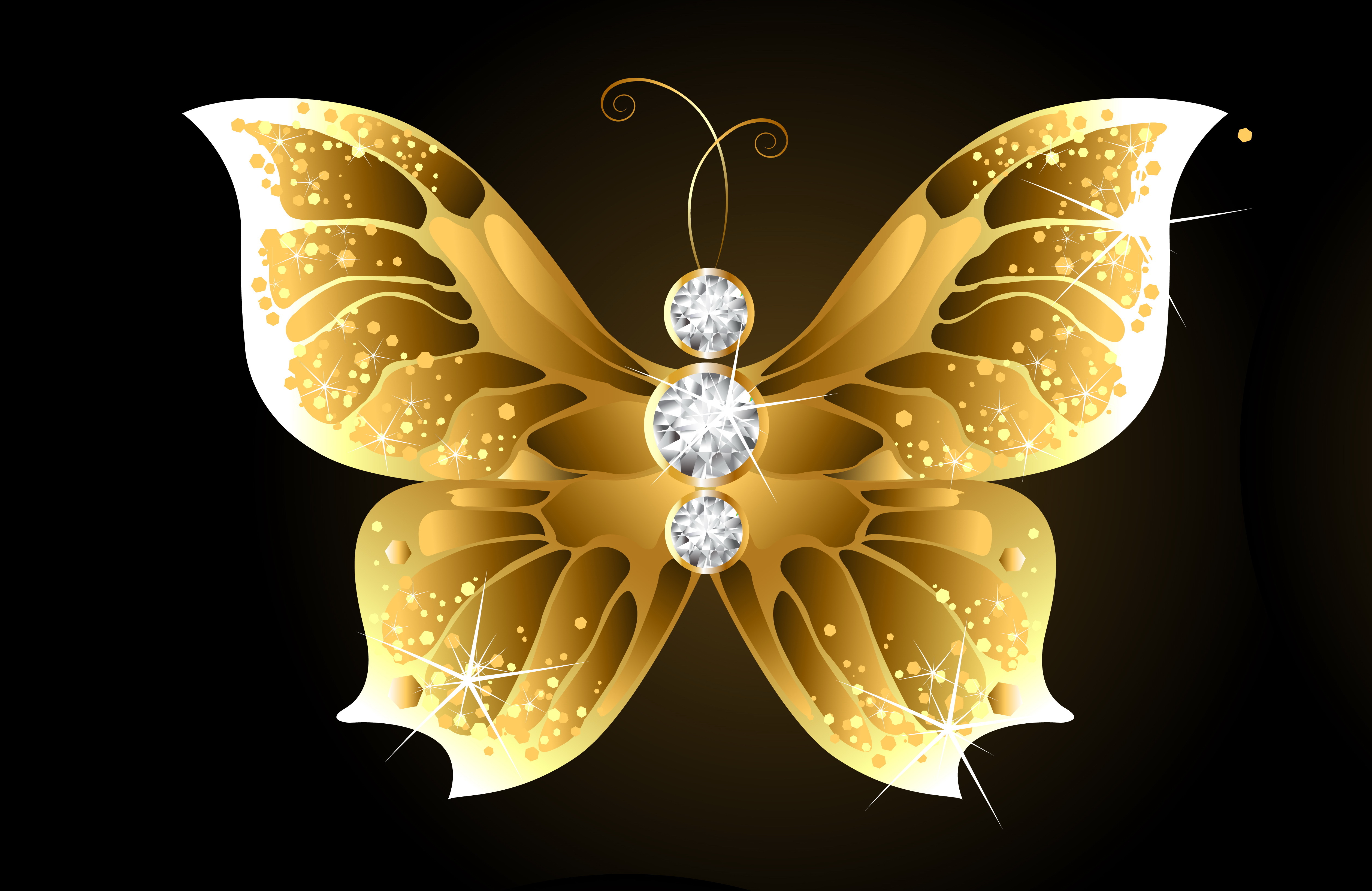 Download mobile wallpaper Butterfly, Artistic, Diamond for free.