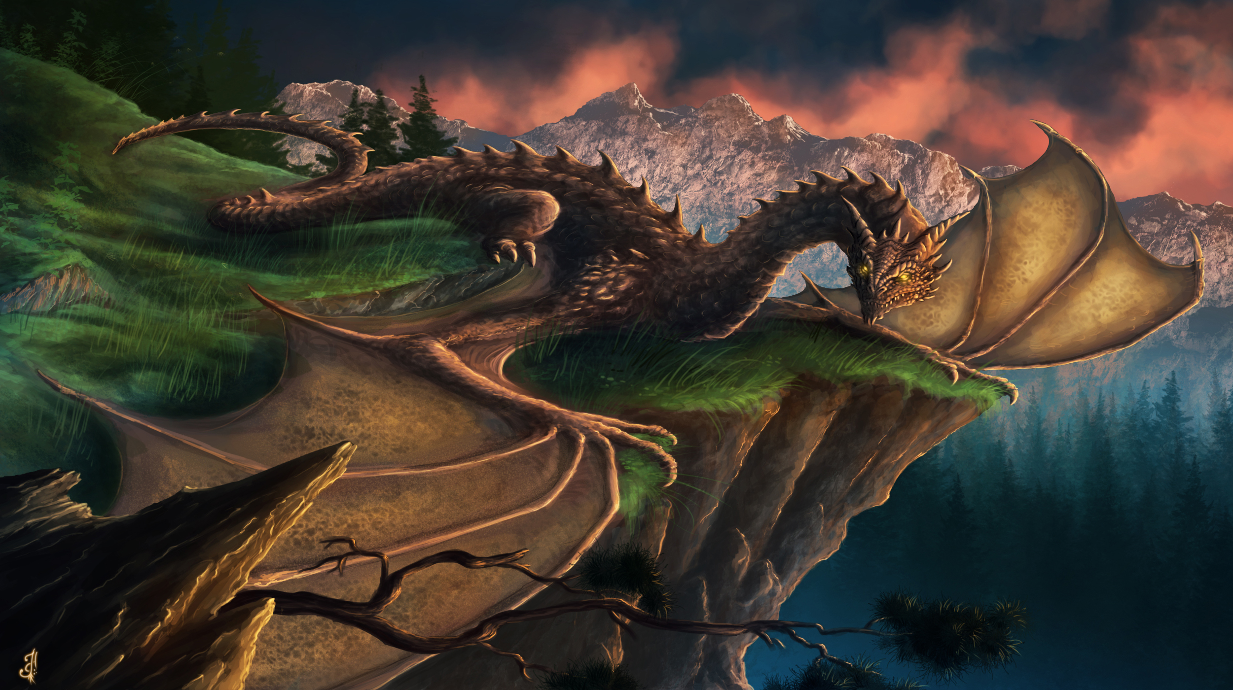 Handy-Wallpaper Fantasie, Drachen kostenlos herunterladen.