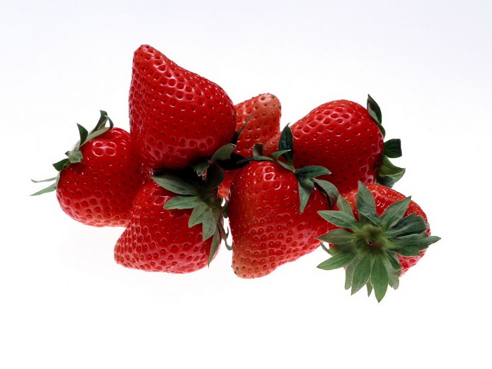 fruits, food, strawberry, berries, white desktop HD wallpaper