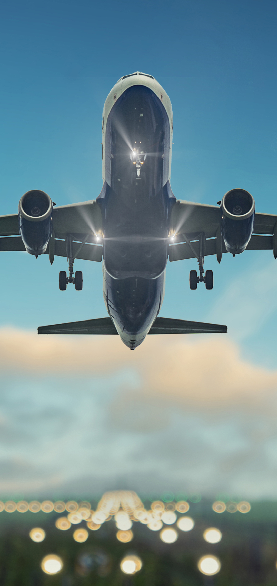 Download mobile wallpaper Sky, Aircraft, Passenger Plane, Vehicles, Depth Of Field for free.