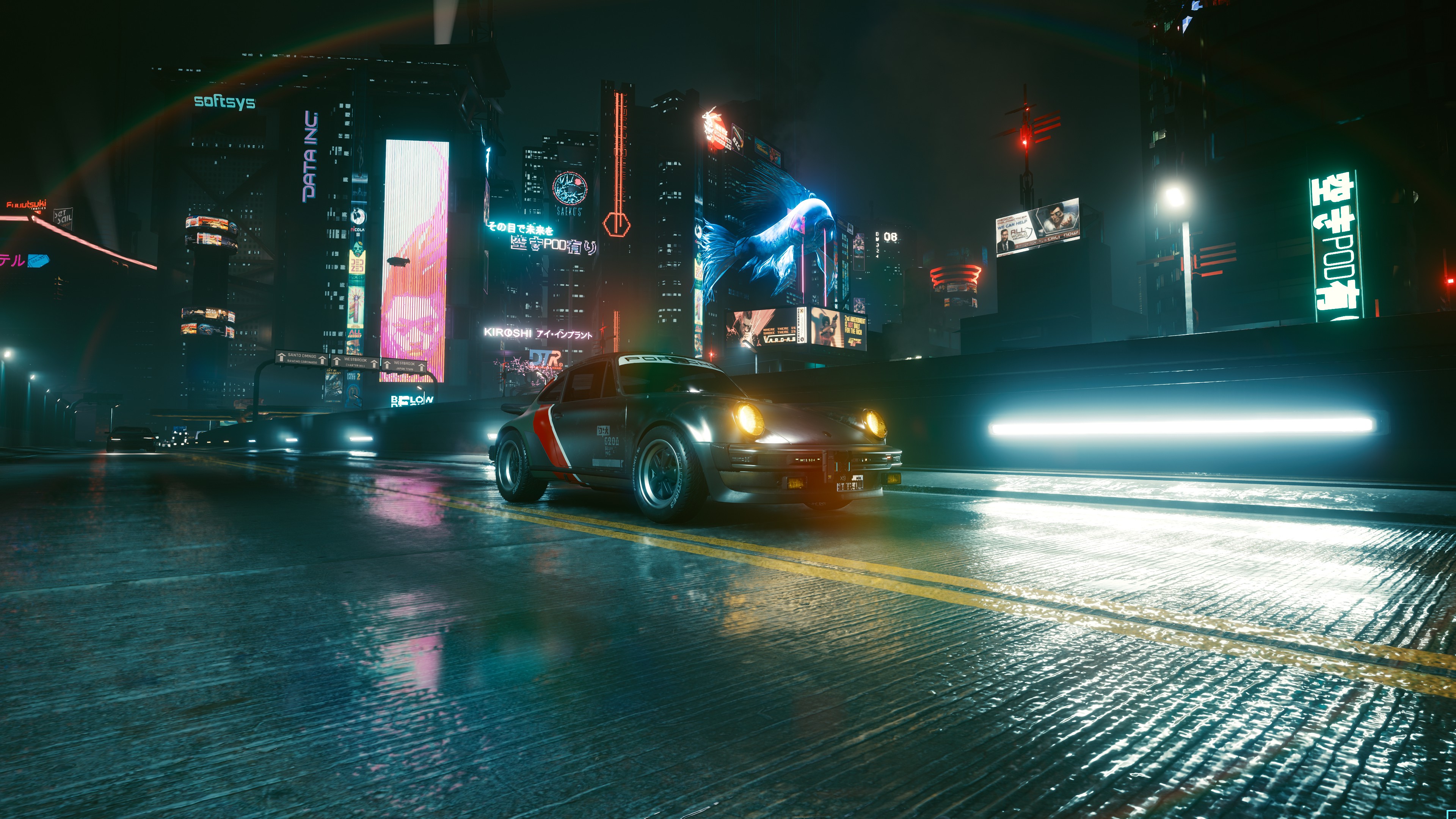 Download mobile wallpaper Porsche 911, Video Game, Cyberpunk 2077, Night City (Cyberpunk 2077) for free.