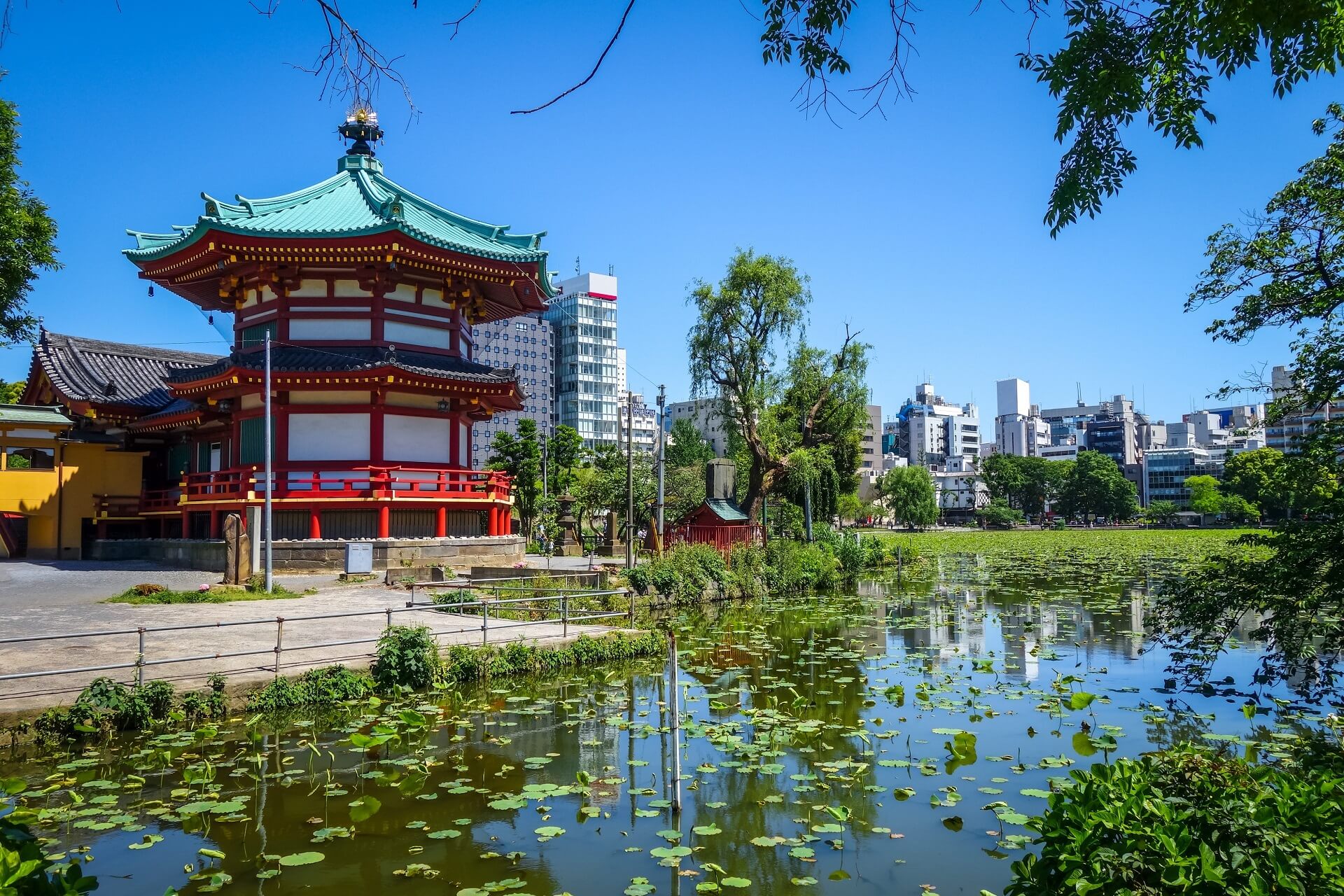 Téléchargez gratuitement l'image Japon, Temple, Étang, Tokyo, Temples, Religieux sur le bureau de votre PC