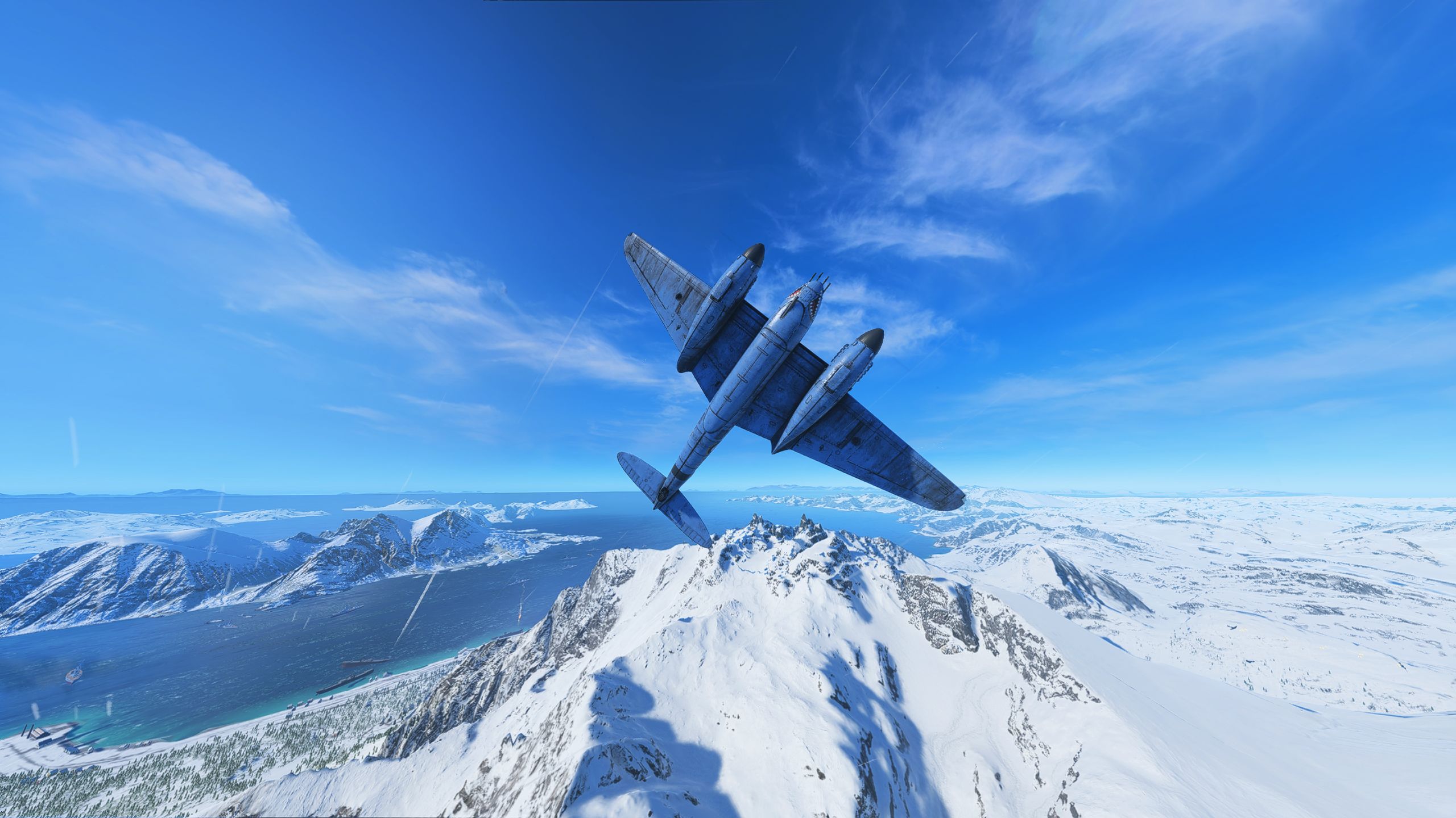 Download mobile wallpaper Battlefield, Mountain, Airplane, Video Game, Battlefield V for free.