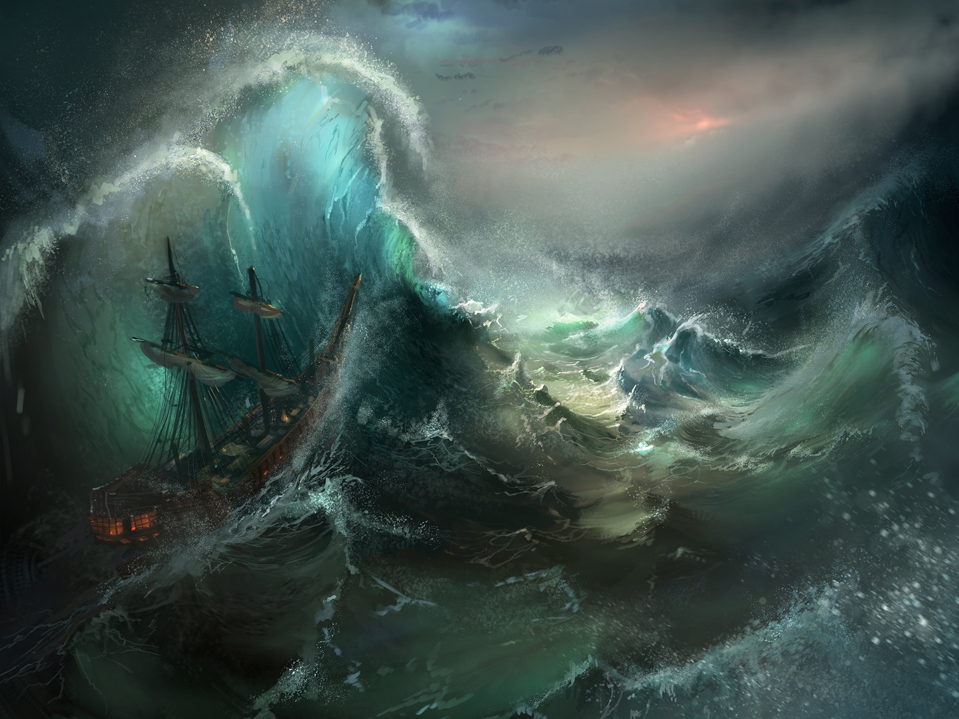 Download mobile wallpaper Fantasy, Ship for free.